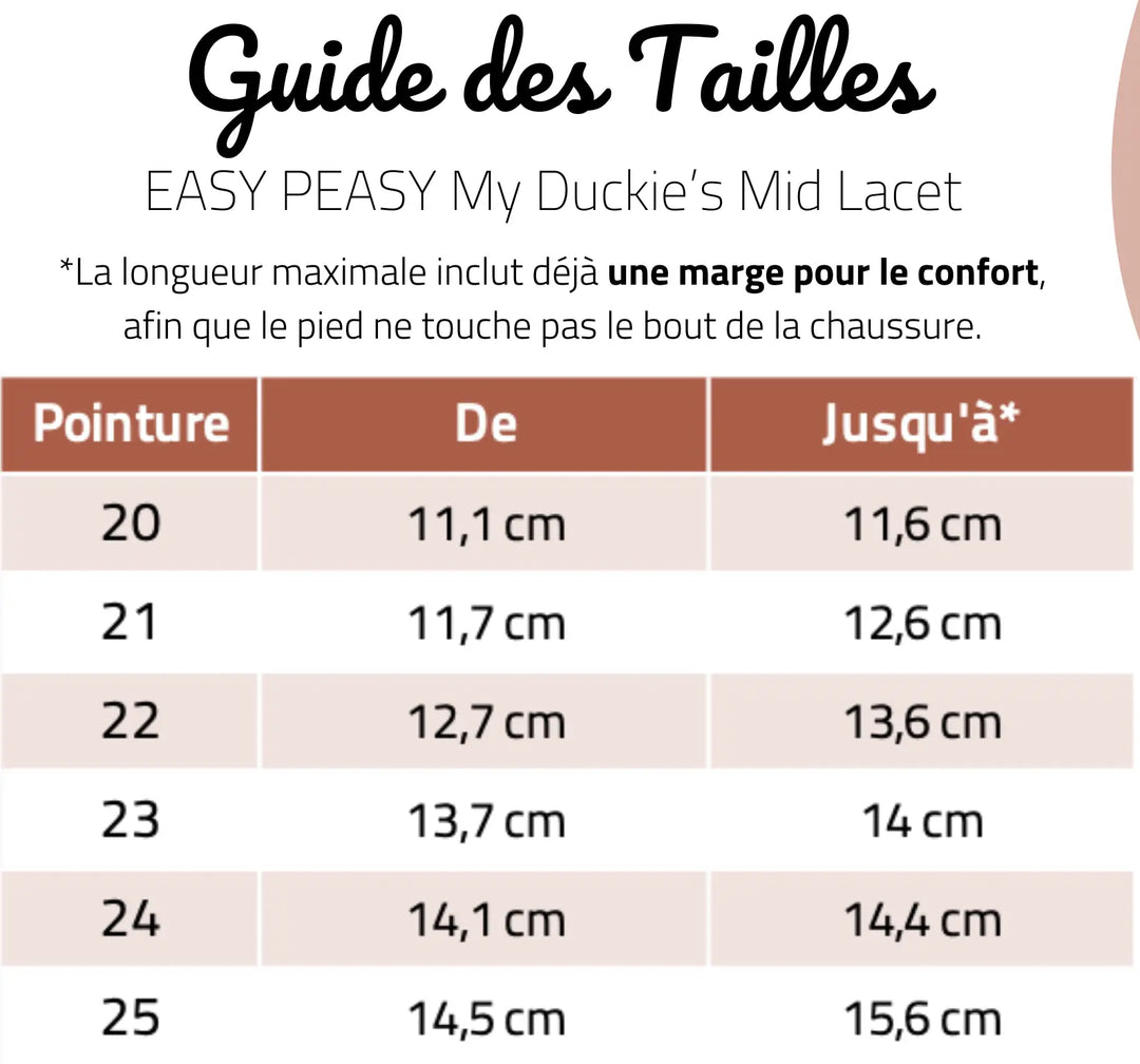 EASY PEASY Bottillons Barefoot My Duckie's Mid Lacets Camel ma petite pointure 