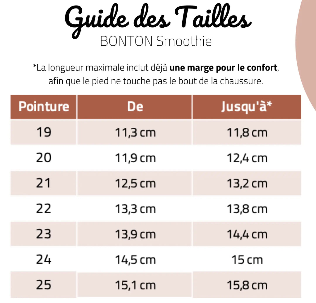 BONTON Bottines en toile Barefoot Smoothie Easy Pink ma petite pointure 