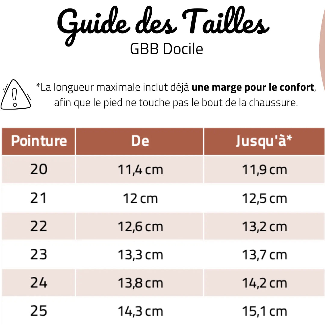 GBB Baskets Docile Camel ma petite pointure 