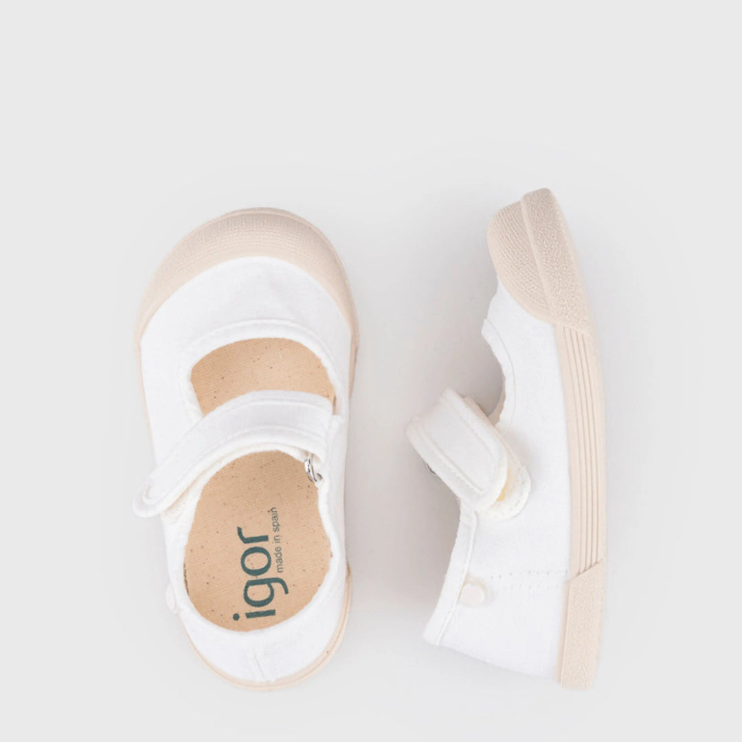 IGOR Baskets en toile Barefoot Lona Mercedes Blanco ma petite pointure 