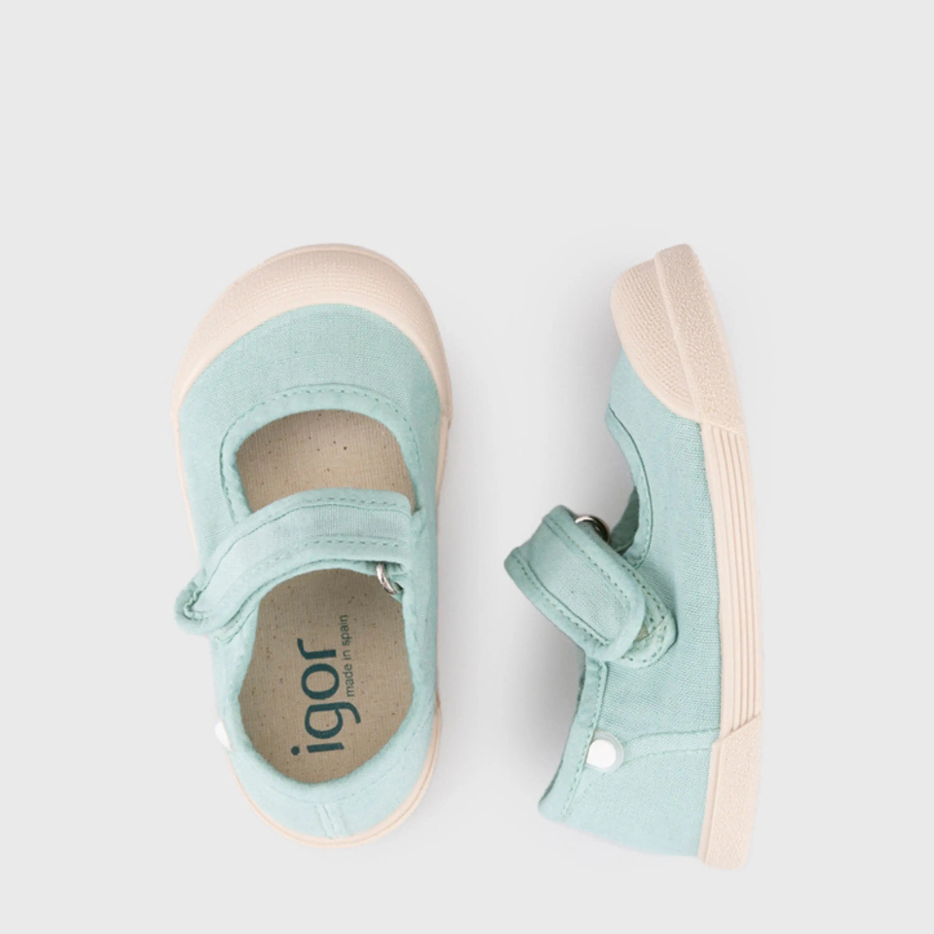 IGOR Baskets en toile Barefoot Lona Mercedes Menta ma petite pointure 