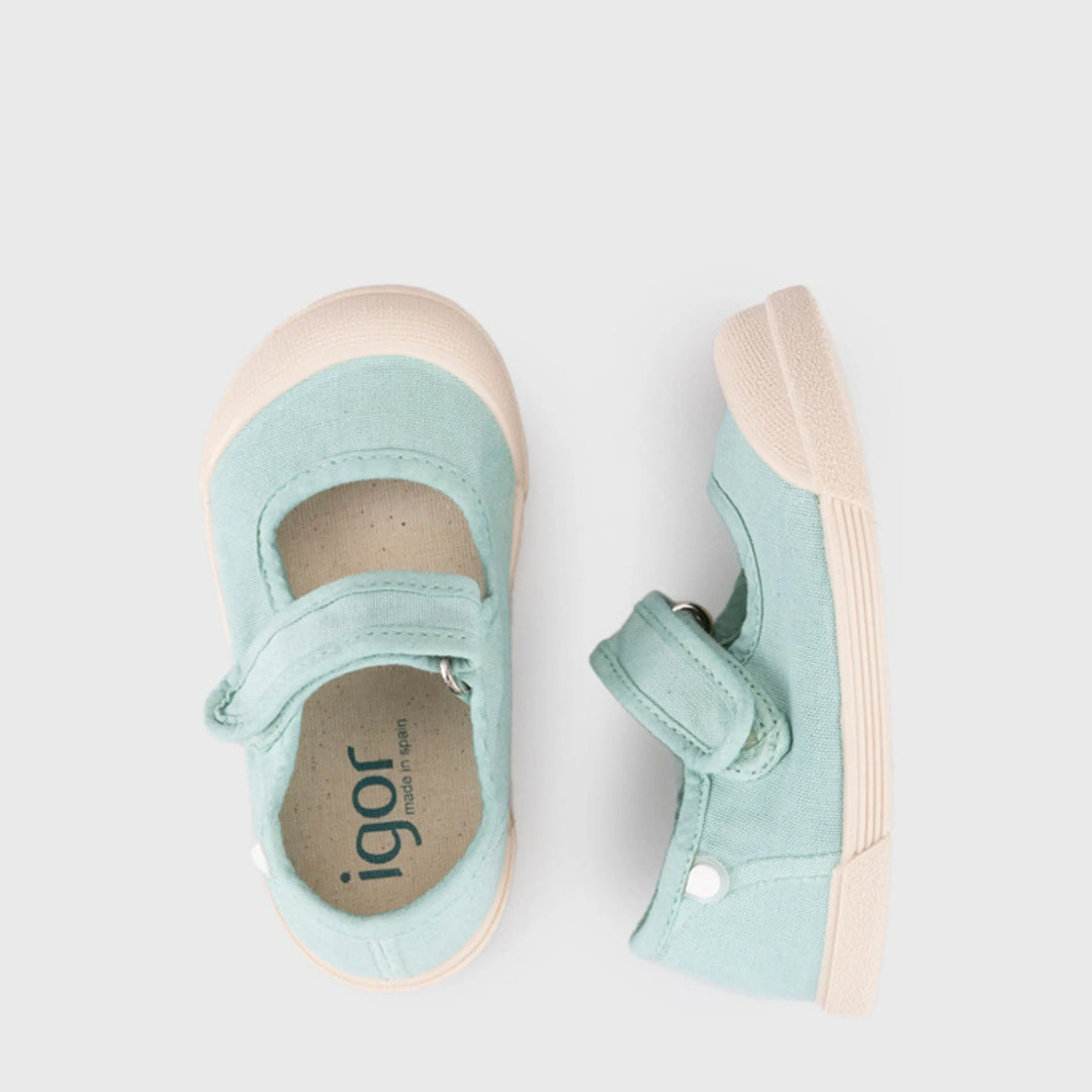 IGOR Baskets en toile Barefoot Lona Mercedes Menta ma petite pointure 