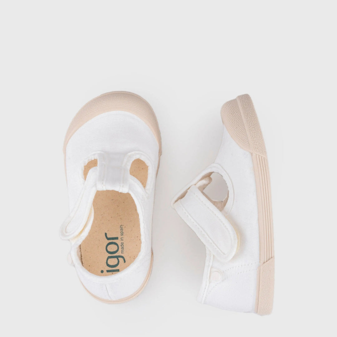 IGOR Baskets en toile Barefoot Lona Pepito Blanco ma petite pointure 