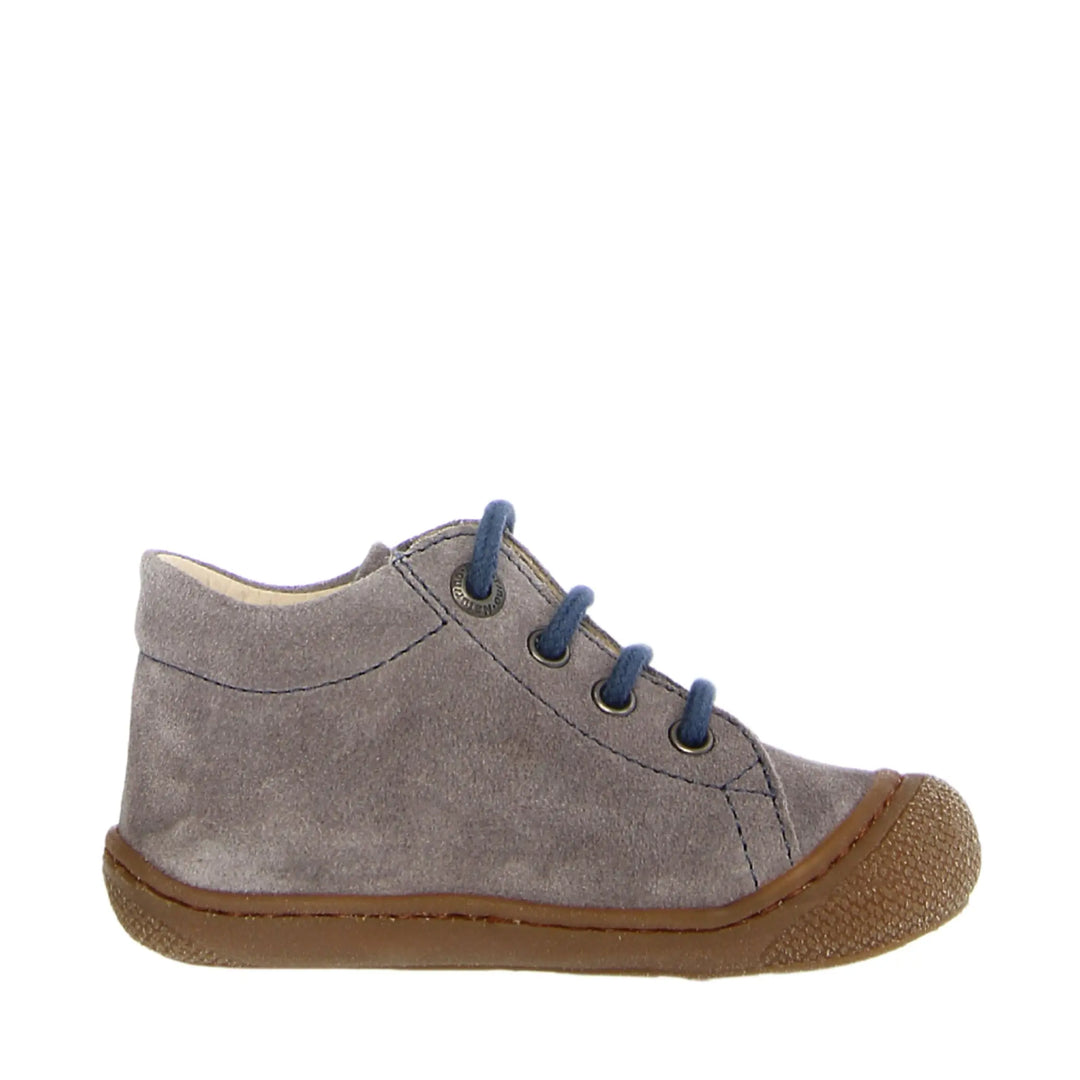 NATURINO Bottillons Cocoon Nappa Suede Anthracite Indigo ma petite pointure 