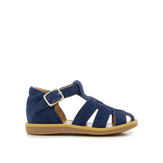 POM D'API Sandales Poppy Daddy Quadri Denim ma petite pointure