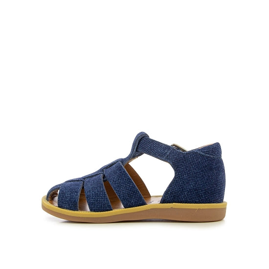 POM D'API Sandales Poppy Daddy Quadri Denim ma petite pointure