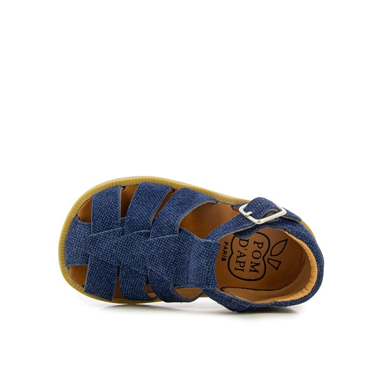 POM D'API Sandales Poppy Daddy Quadri Denim ma petite pointure