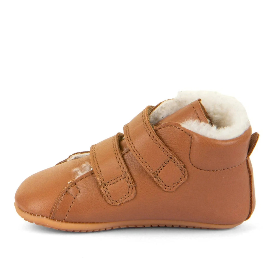 FRODDO Prewalkers Barefoot Fourrés Cognac ma petite pointure 
