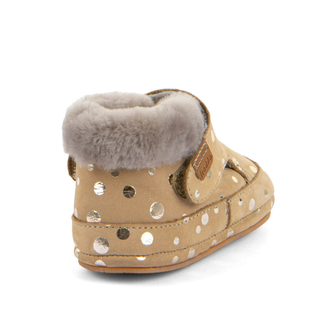 FRODDO Prewalkers Barefoot Fourrés Gold + ma petite pointure 
