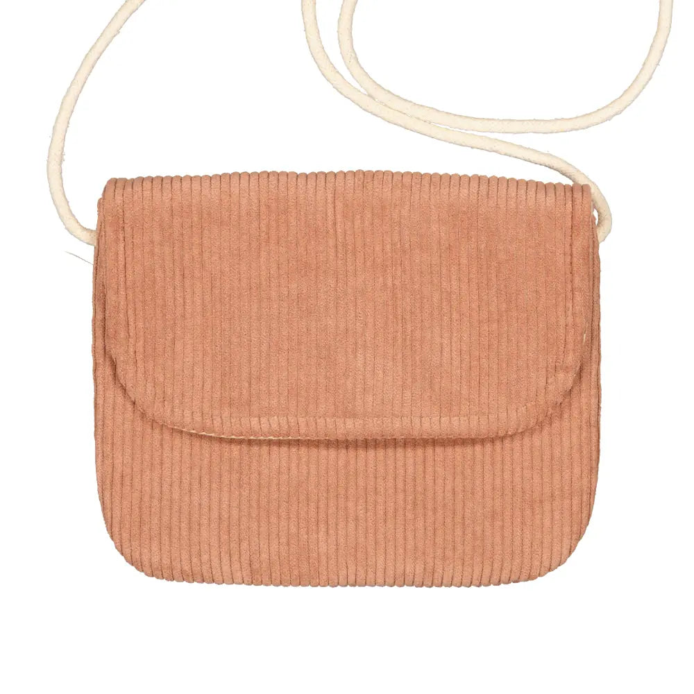 sac à main enfant en velours côtelé rose luciole et petits pois