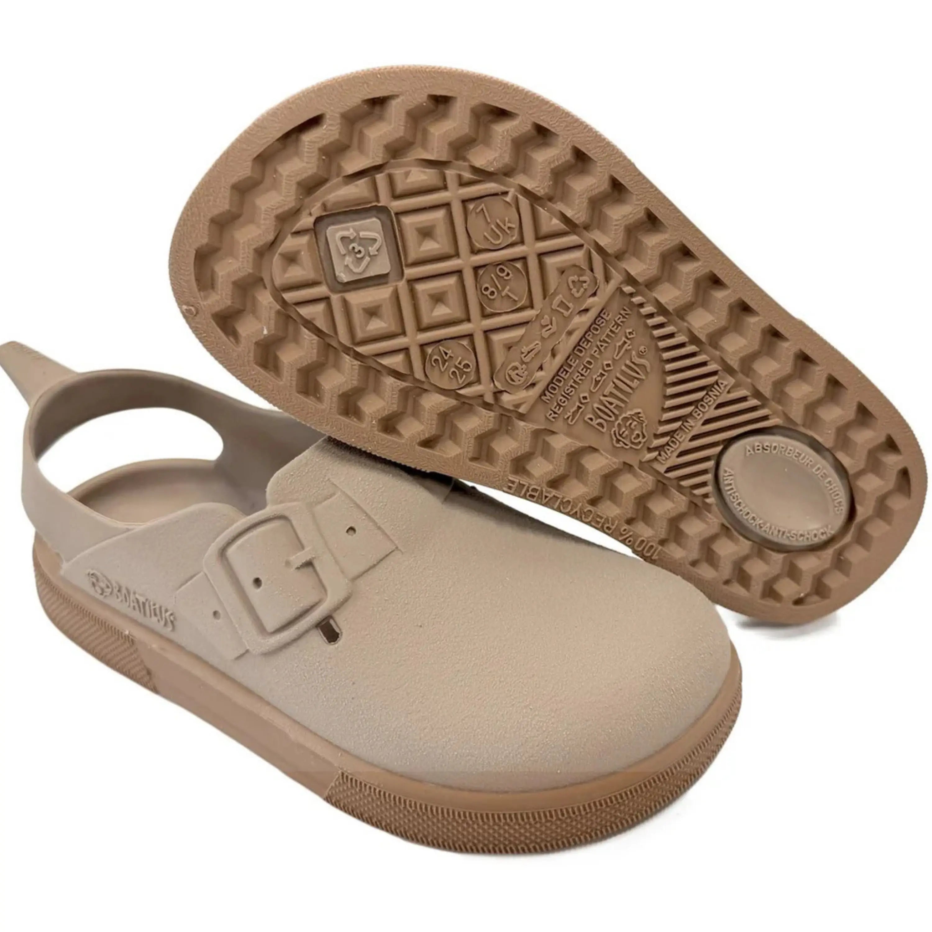 BOATILUS Sabots de Plage Barefoot Bostveg Brushed Sand Beige ma petite pointure 