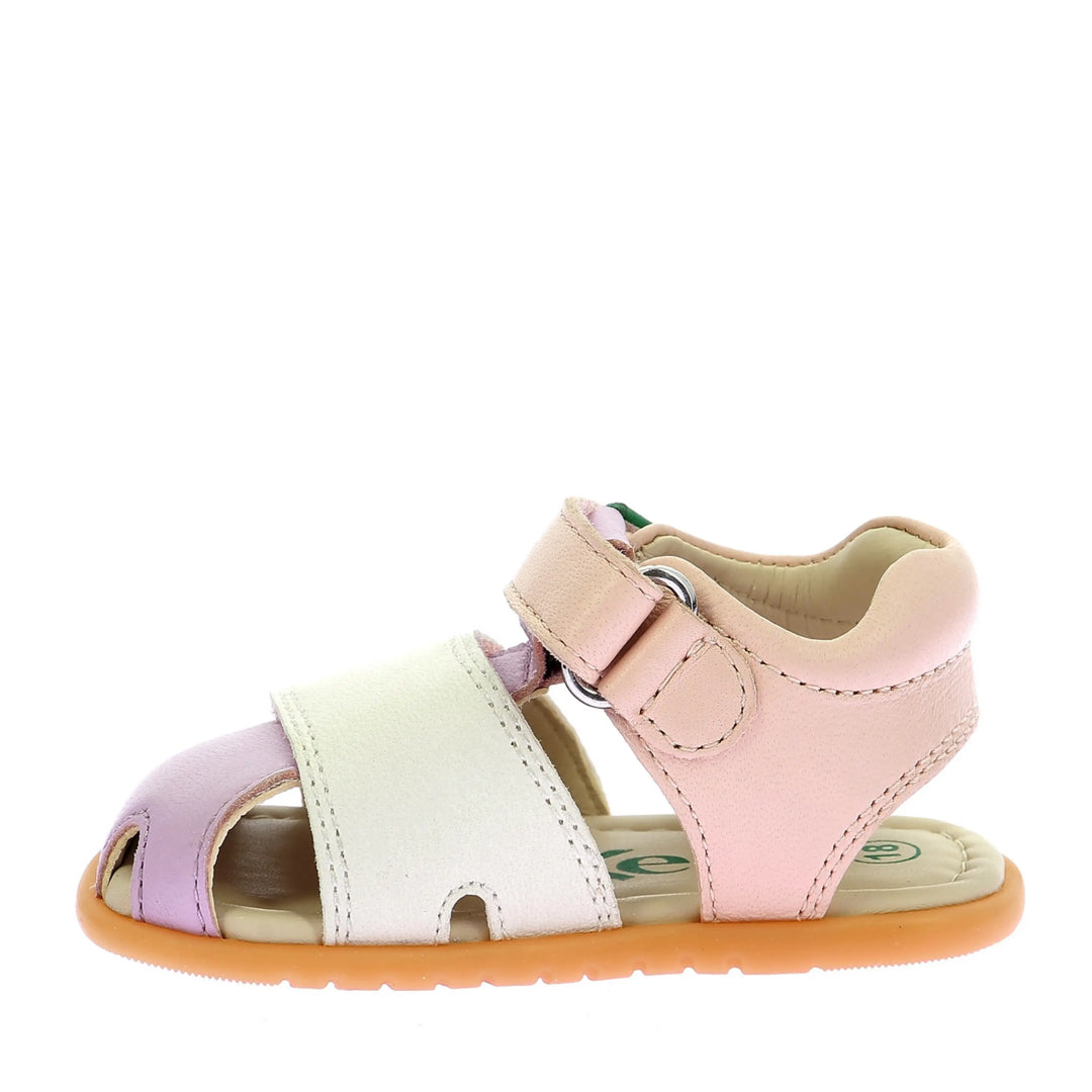 KICKERS Sandales Barefoot Kick Sumkratch Rose Clair Violet Blanc ma petite pointure 