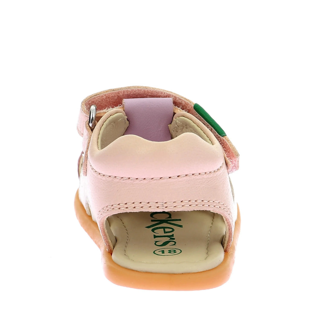 KICKERS Sandales Barefoot Kick Sumkratch Rose Clair Violet Blanc ma petite pointure 