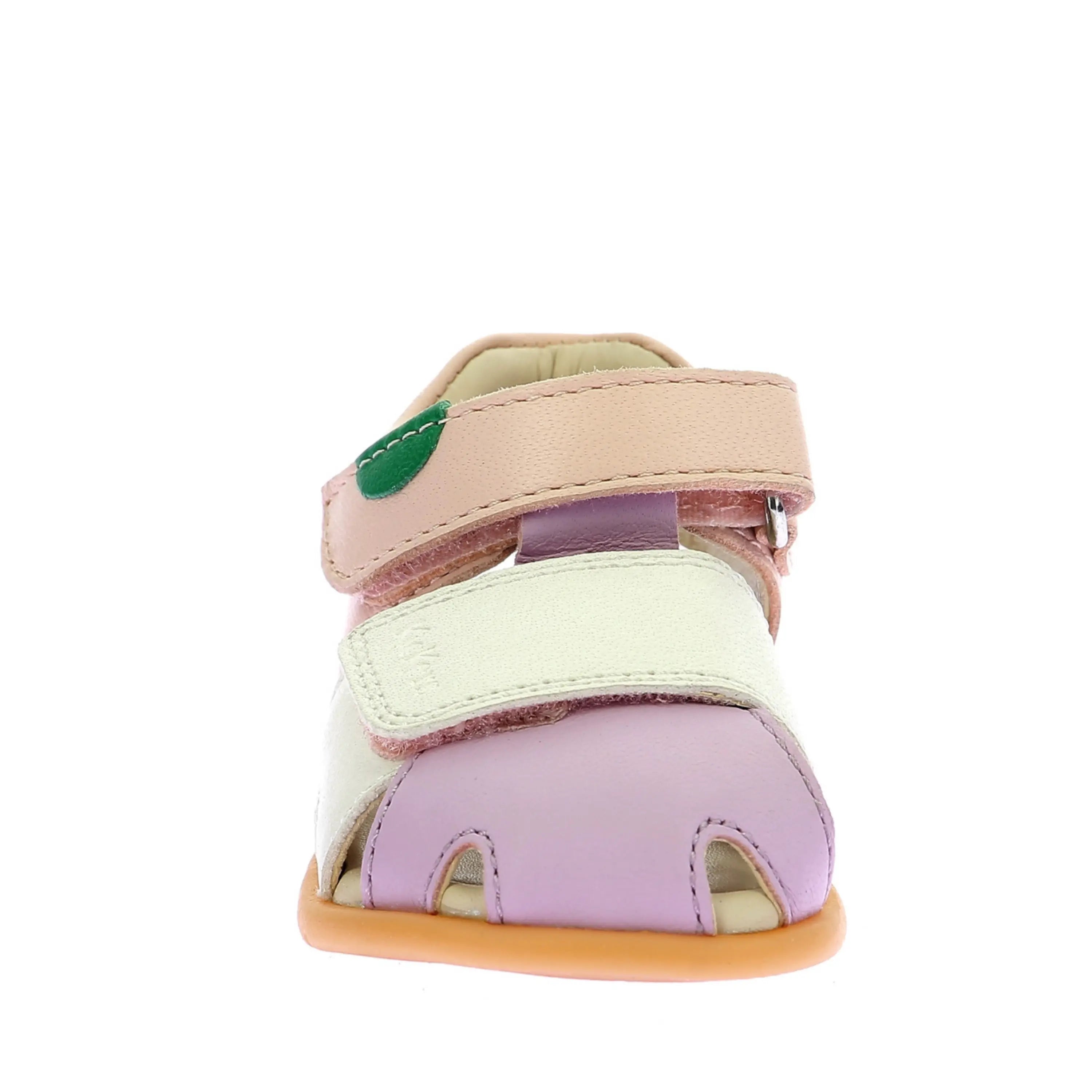 KICKERS Sandales Barefoot Kick Sumkratch Rose Clair Violet Blanc ma petite pointure 