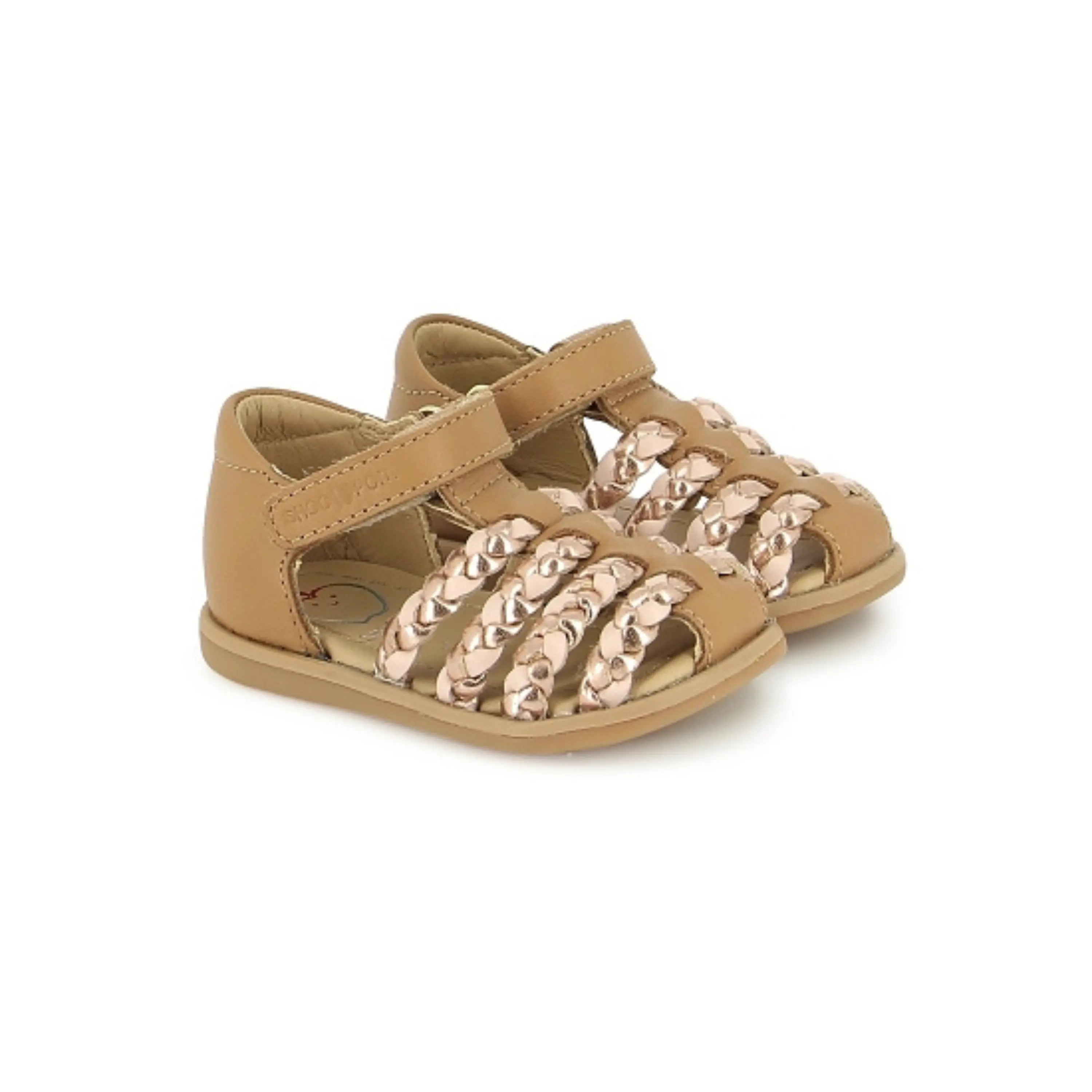 sandales été Tity Wowo Camel Multi Shoo Pom