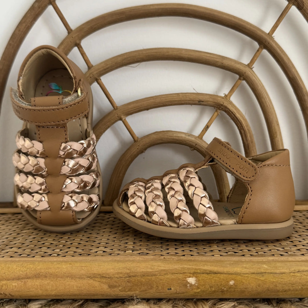 sandales fille Tity Wowo Camel Multi Shoo Pom