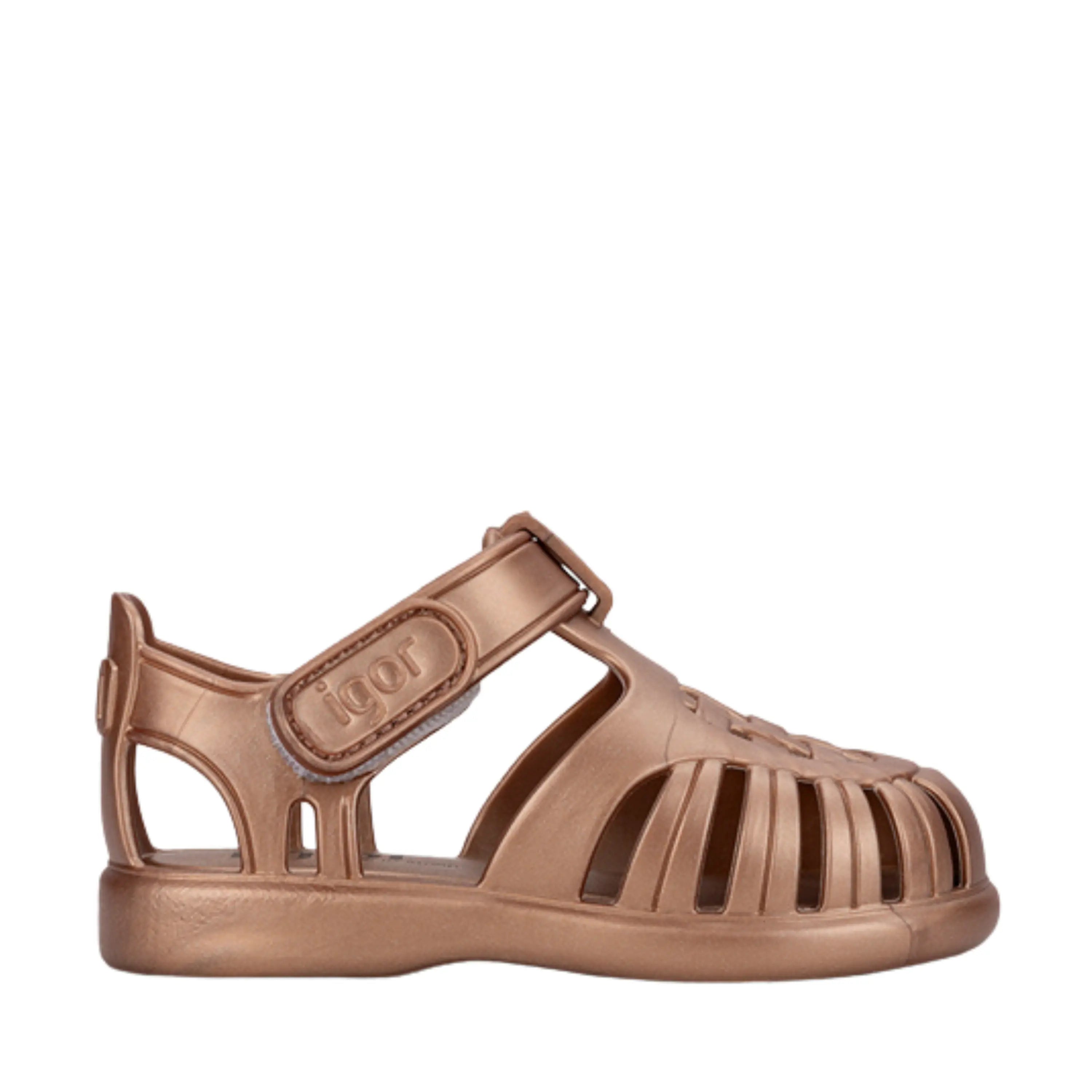 IGOR Sandales de Plage Tobby Solid Metal Bronze ma petite pointure 