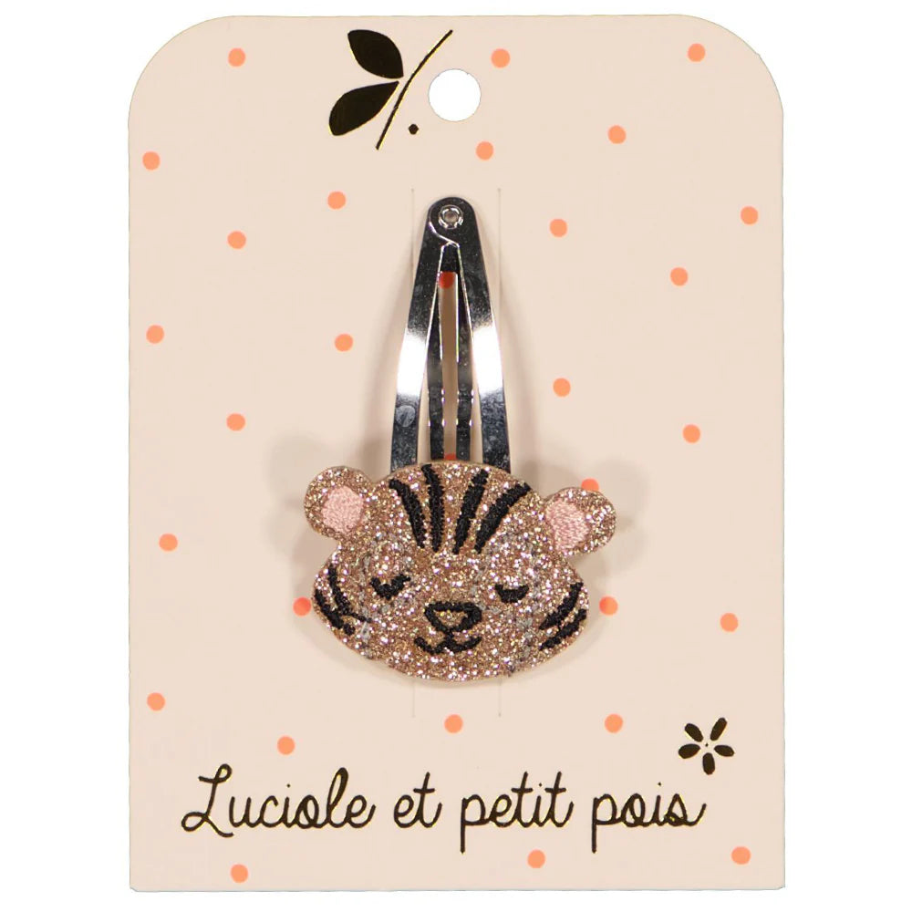 LUCIOLE ET PETIT POIS Barrette Tigre ma petite pointure 