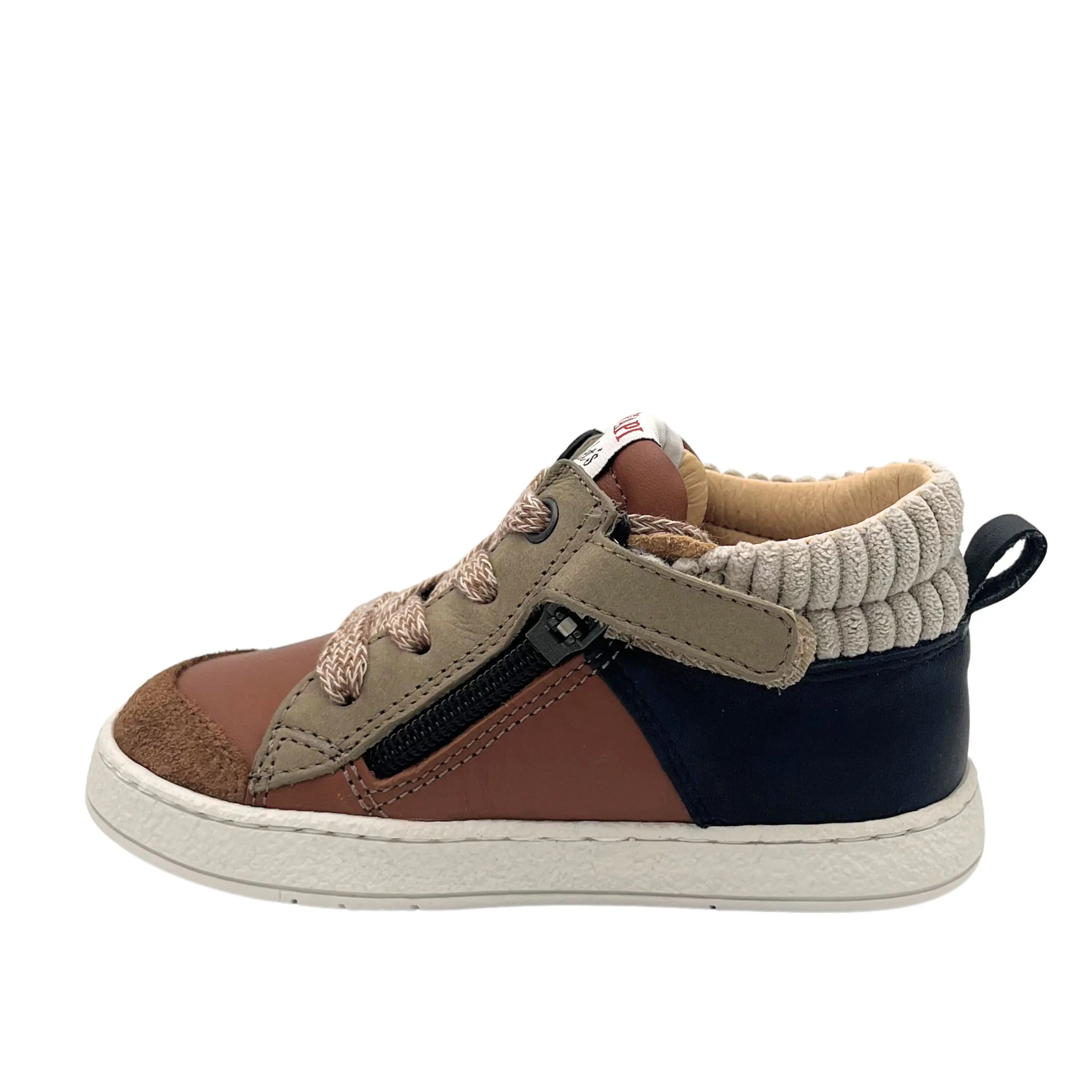 POM D'API Baskets Mousse Zip Trek Dk Camel Jeans ma petite pointure 