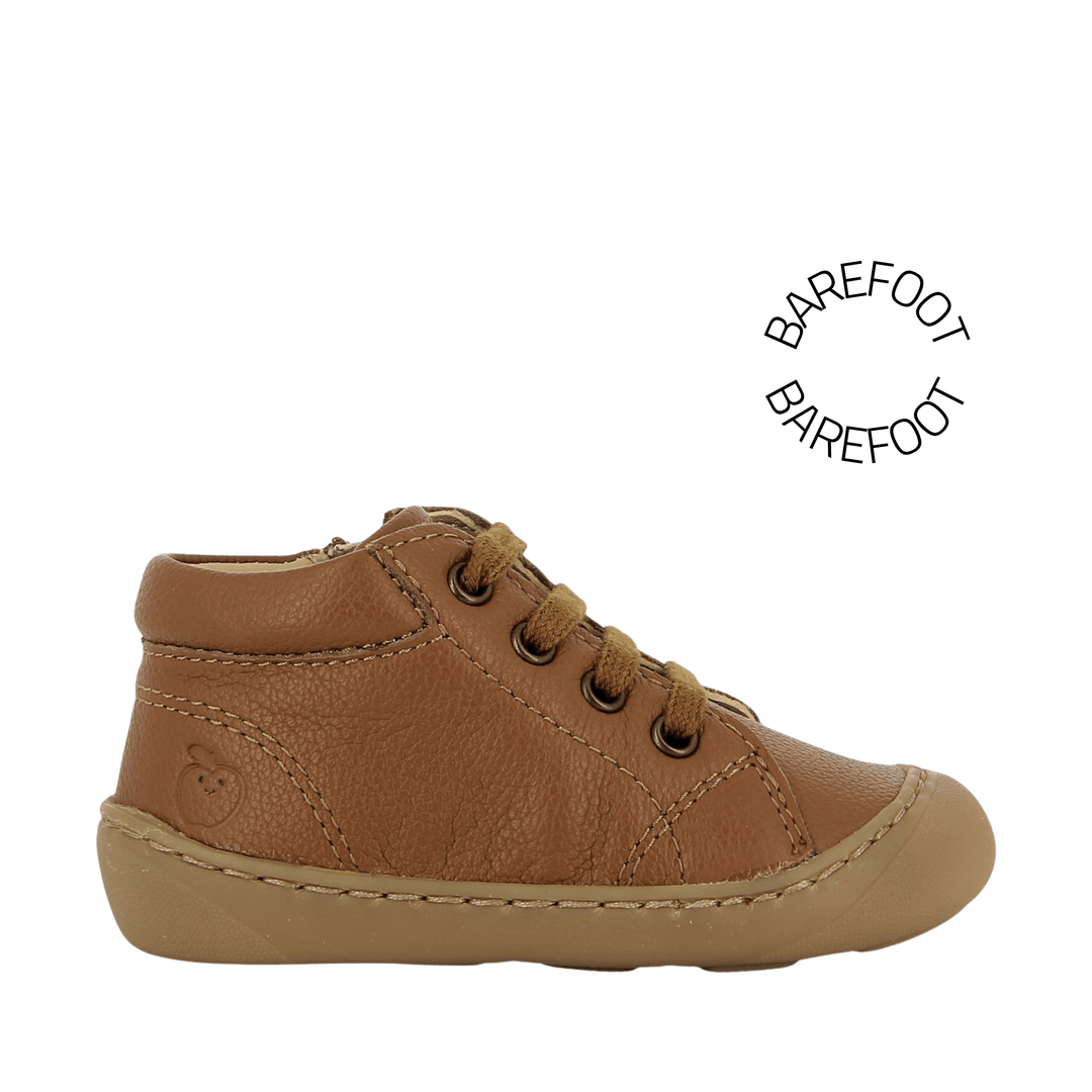bottines Barefoot Plum Lace Nappa Camel Shoo Pom