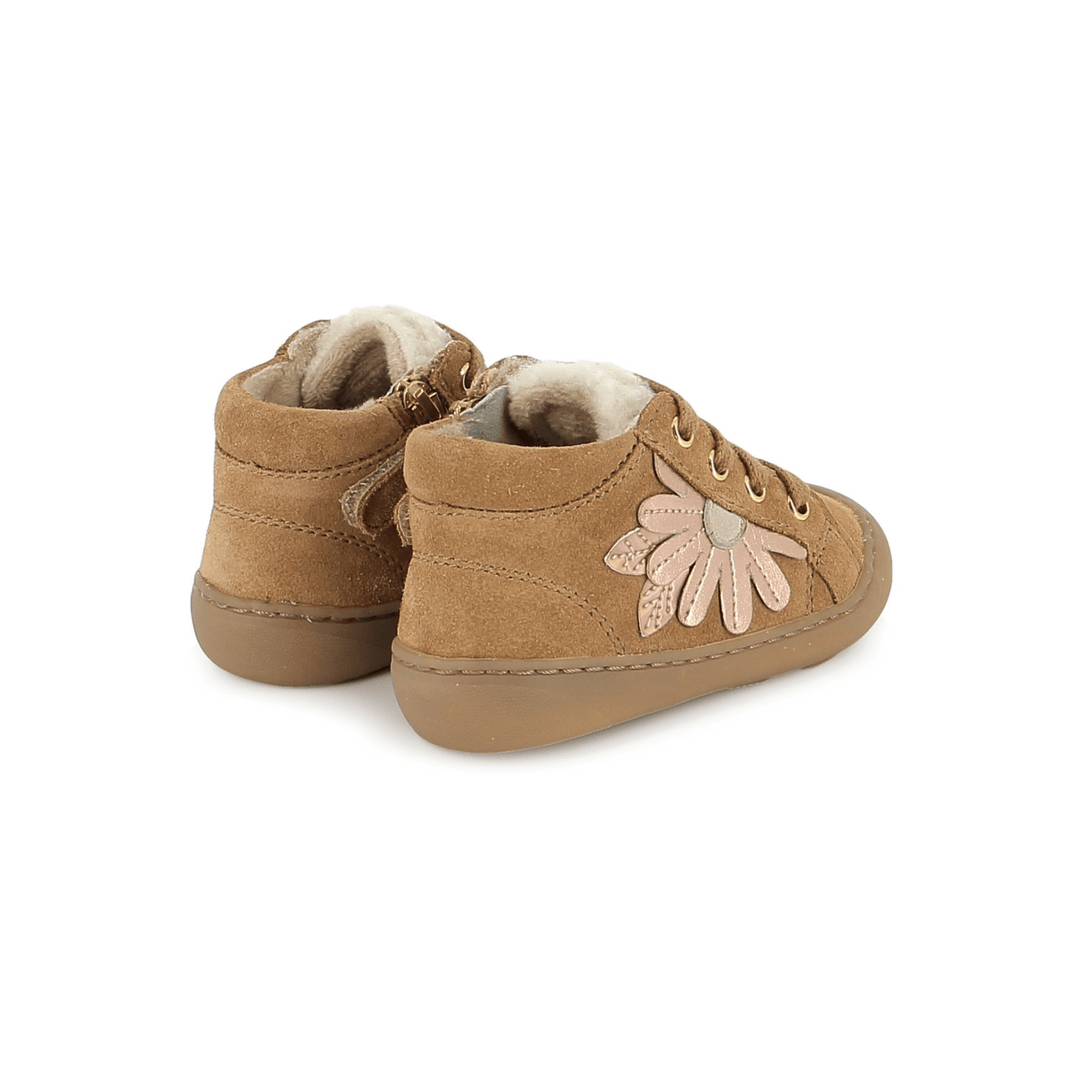 bottines enfant Barefoot Plum Flo Velours Terra Shoo Pom