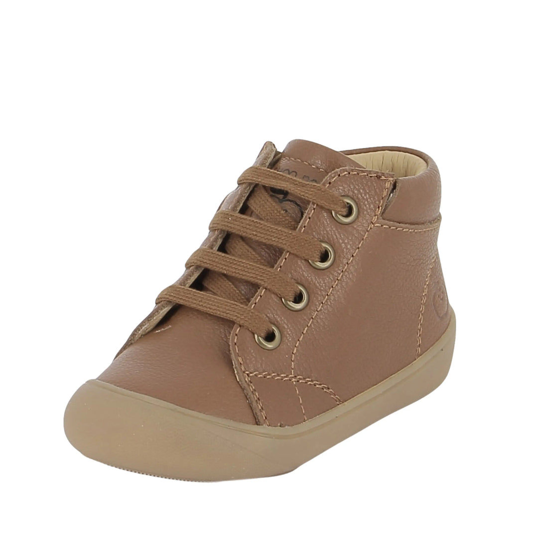 bottines bébé plum lace nappa camel shoo pom