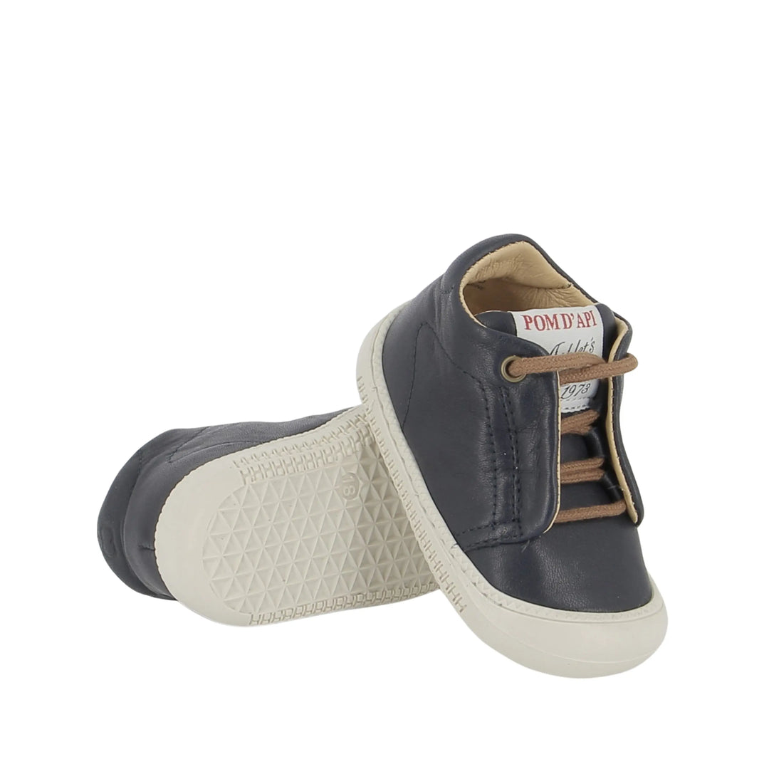 bottines bébé yaka speed nappa marine pom d'api