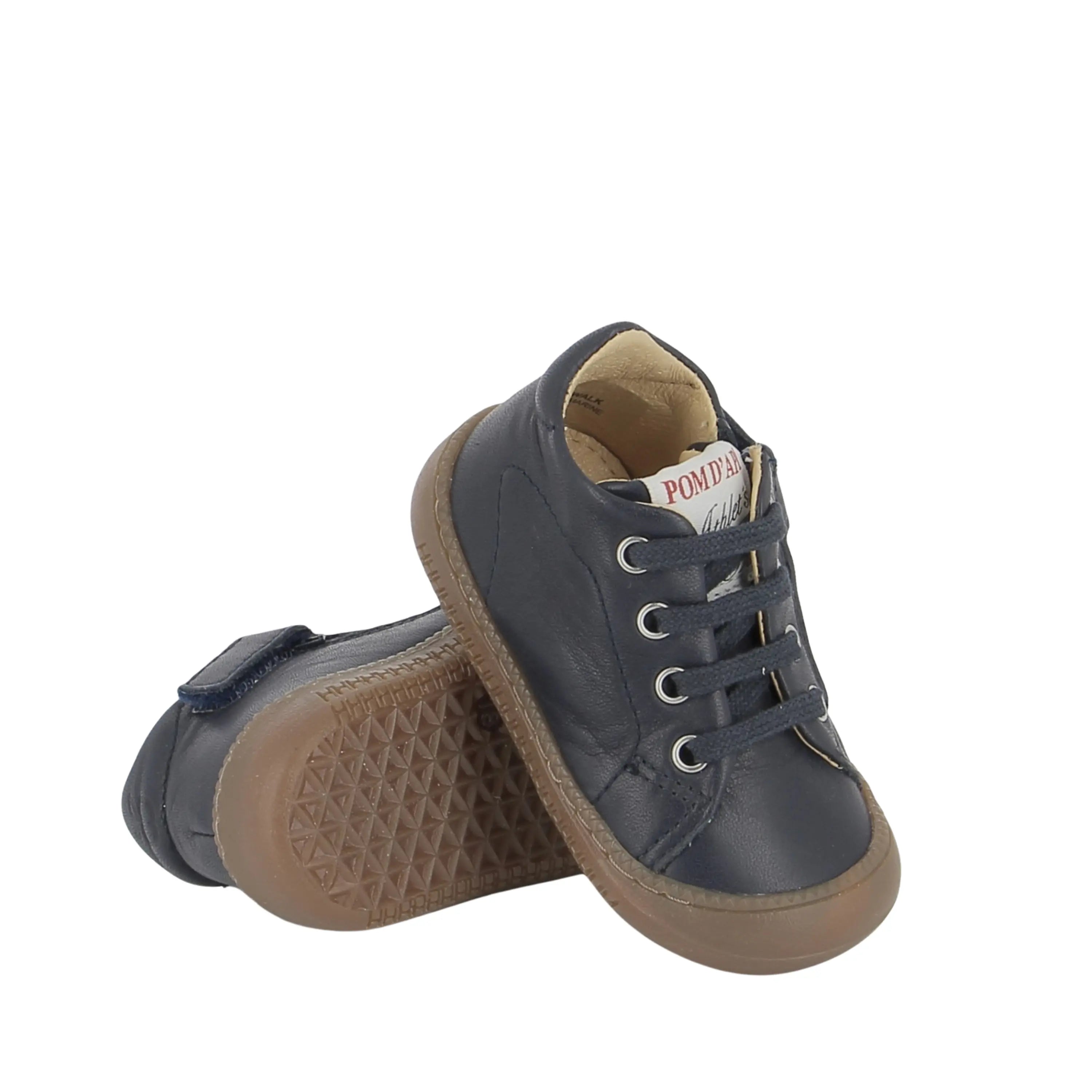 bottines bébé yaka walk nappa marine pom d'api