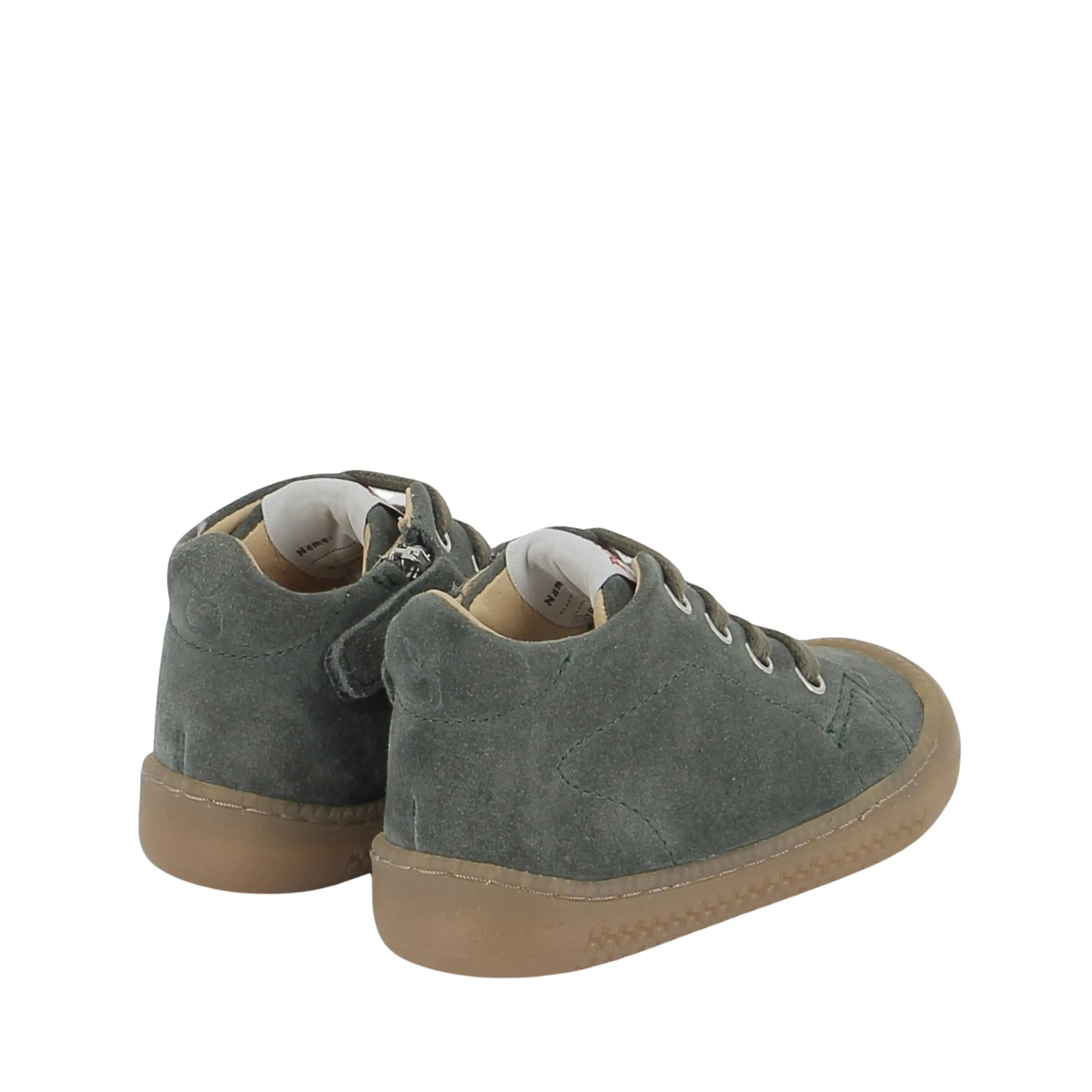 bottines bébé yaka walk velours carciofo pom d'api