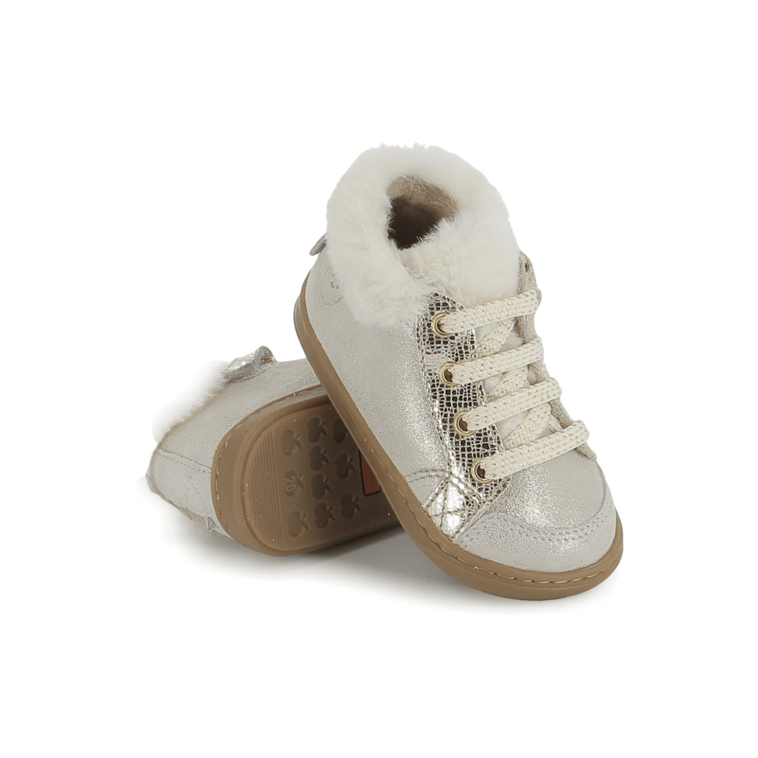 bottines Bouba Zip Hair Mini Cloud Beige Shoo Pom