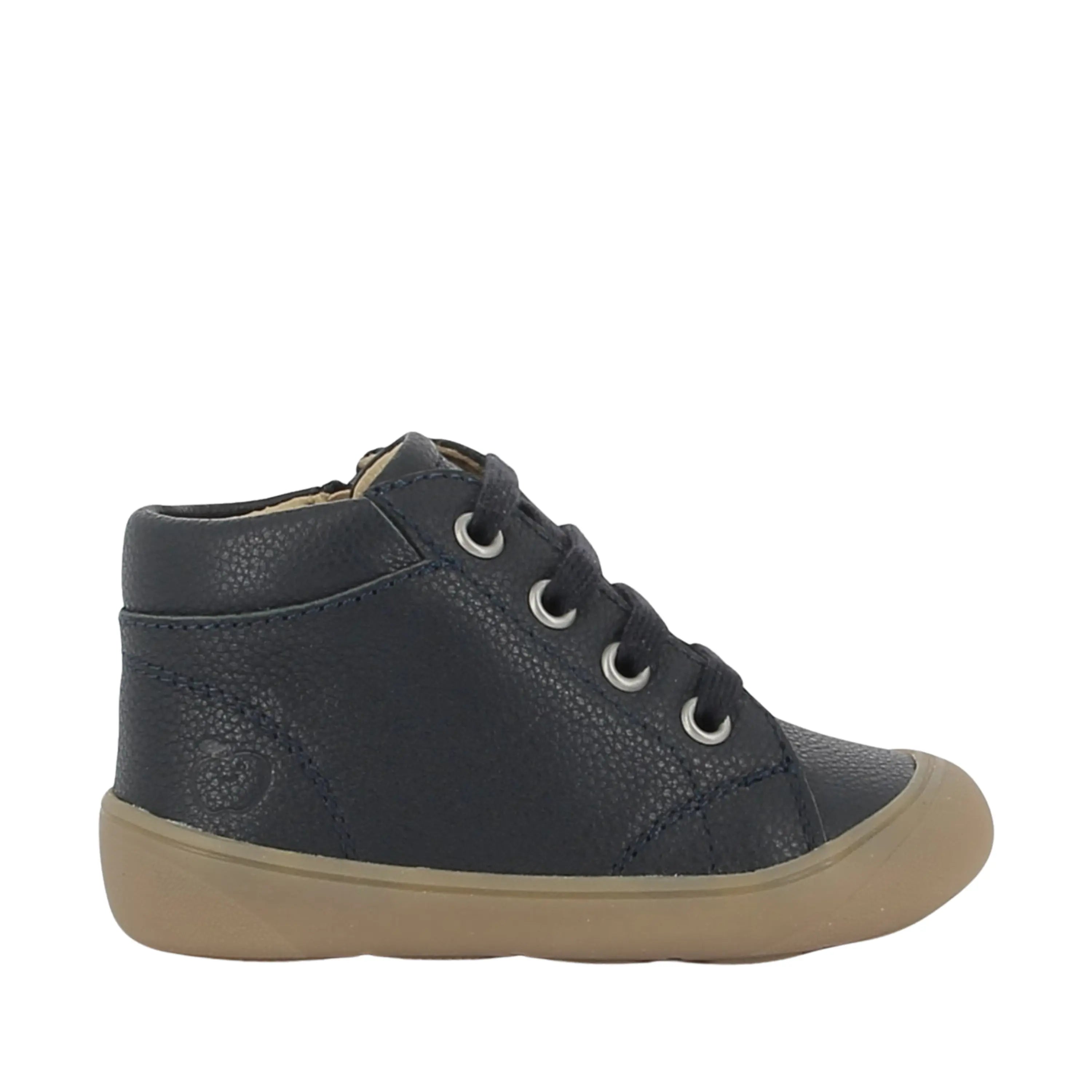 bottines enfant plum lace nappa navy shoo pom