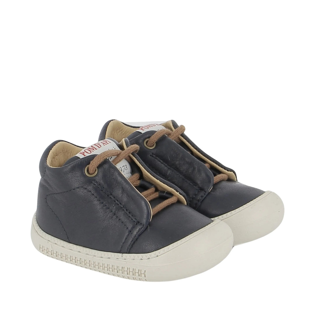 bottines enfant yaka speed nappa marine pom d'api