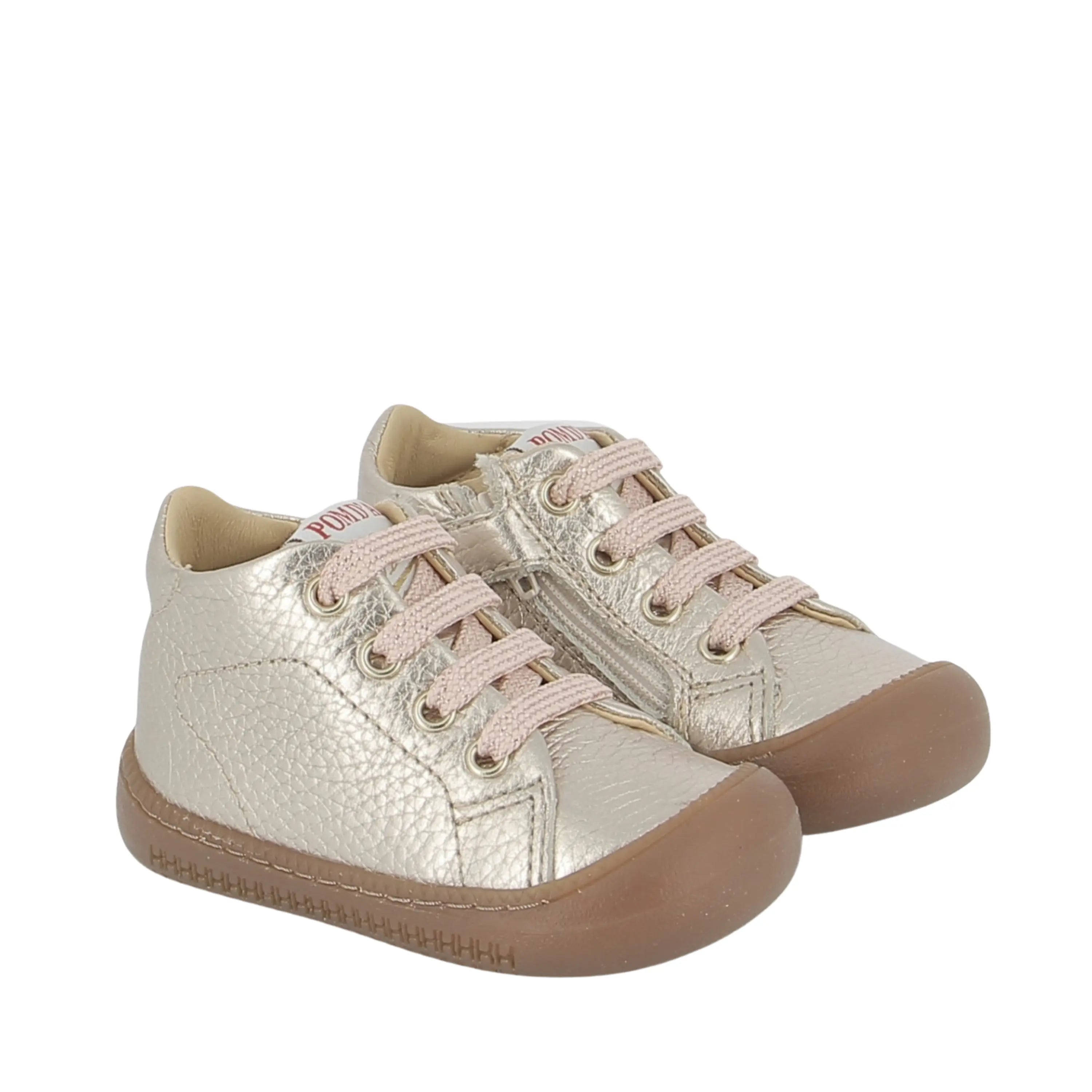 bottines enfant yaka walk laminato graine or pom d'api