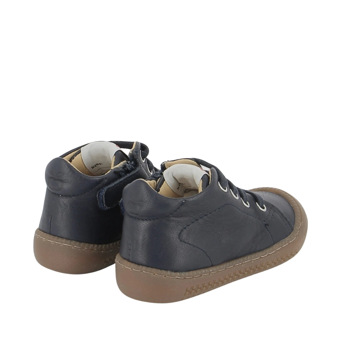 bottines enfant yaka walk nappa marine pom d'api