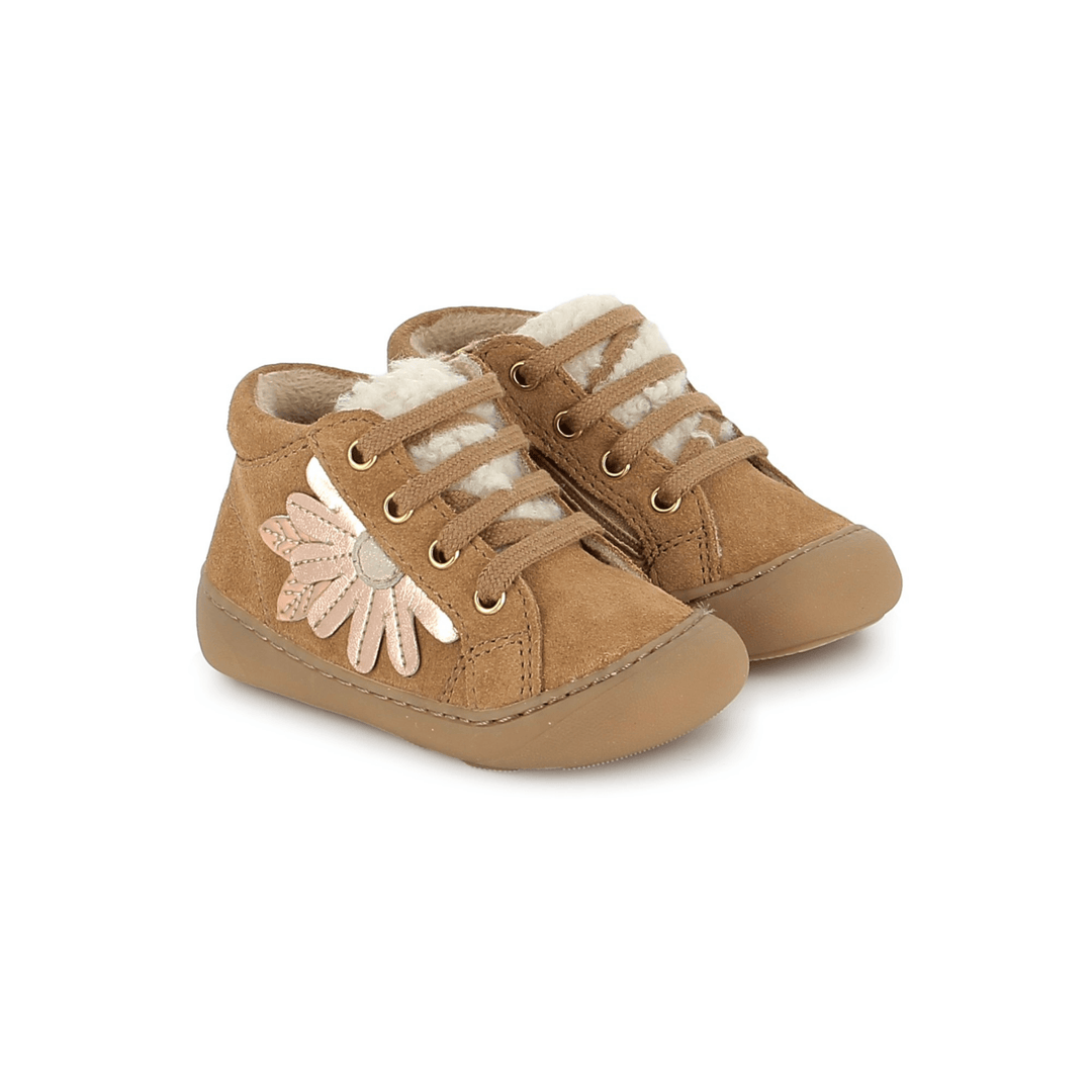 bottines fille Barefoot Plum Flo Velours Terra Shoo Pom