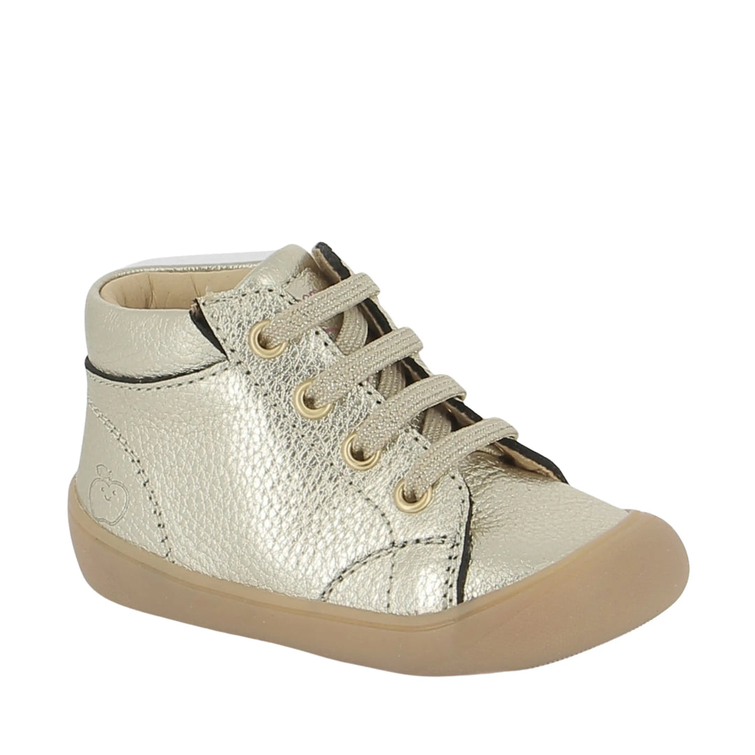 bottines plum lace laminato platine shoo pom