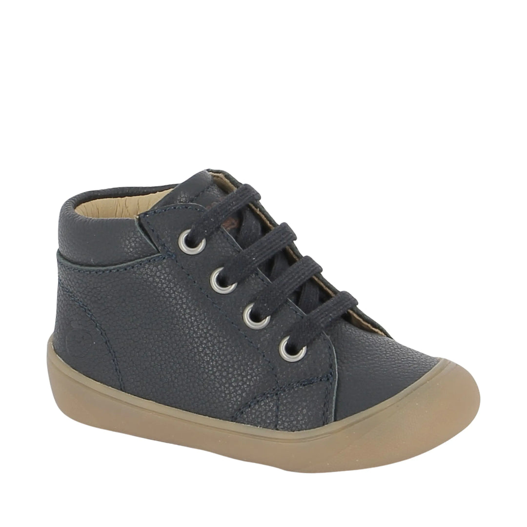 bottines plum lace nappa navy shoo pom
