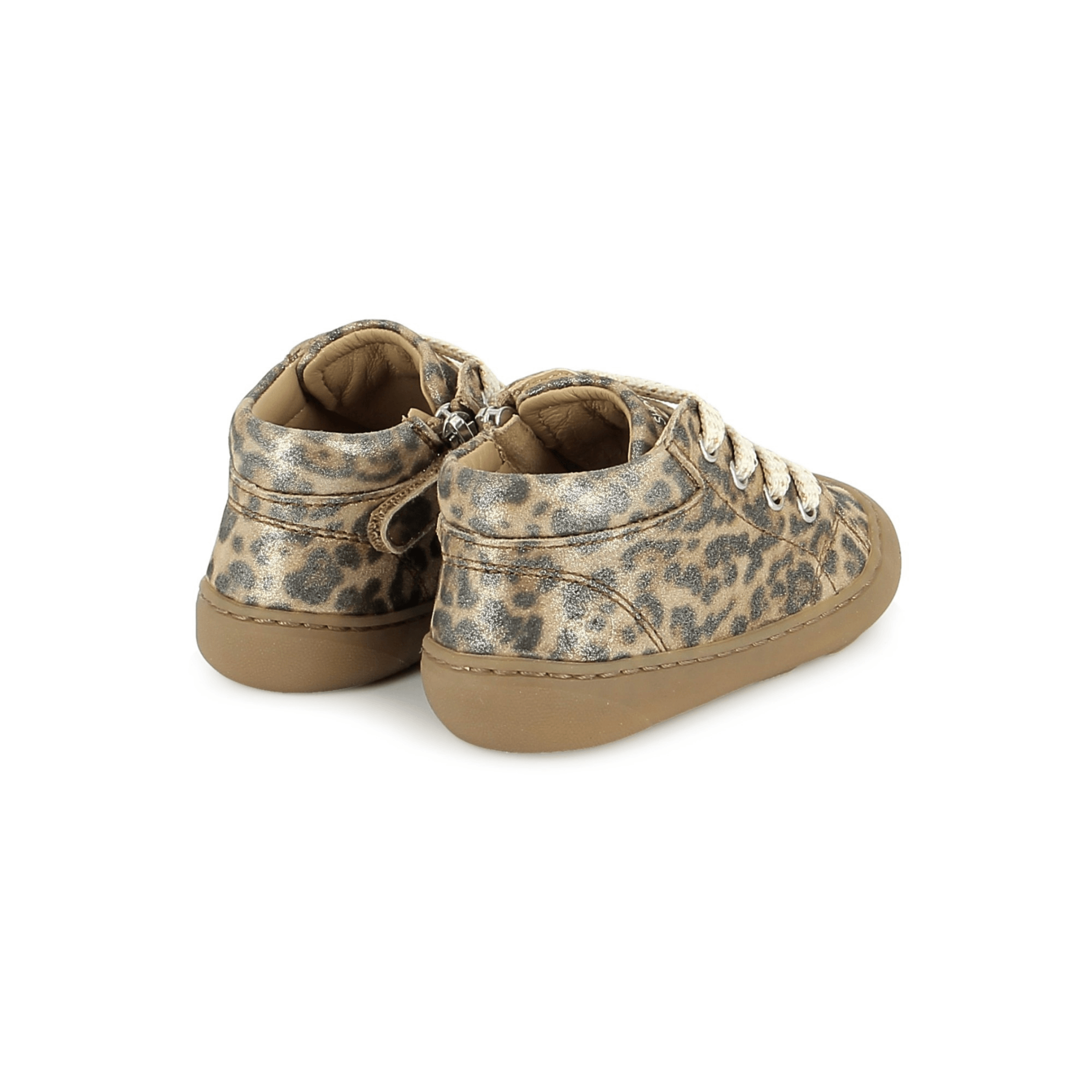 bottines enfant Barefoot Plum Lace Senegal Pralina Shoo Pom
