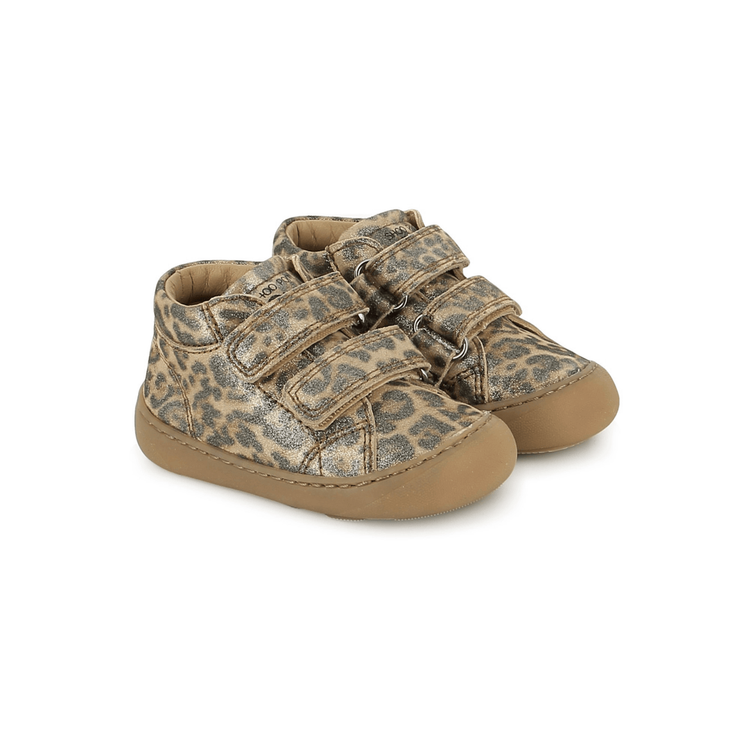bottines imprimé léopard Barefoot Plum Easy Senegal Pralina Shoo Pom