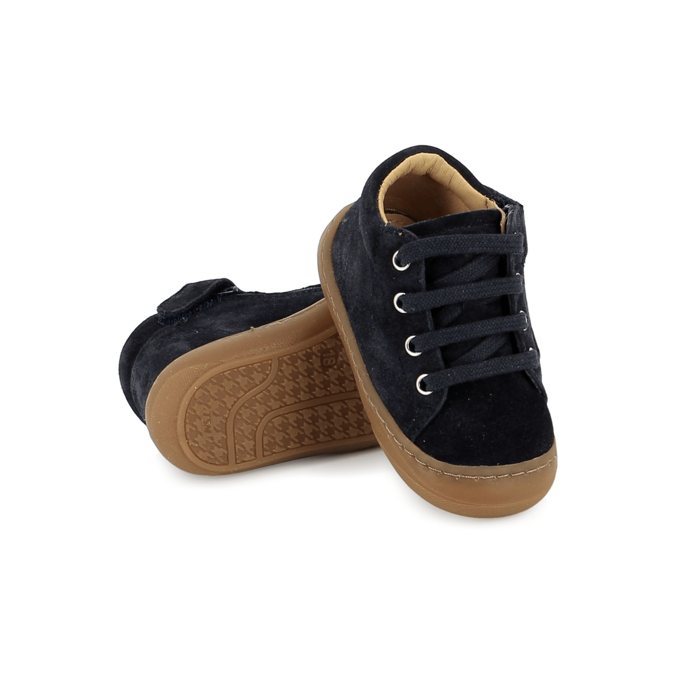 bottines Tom Zip Lace Velours bleu marine Shoo Pom 