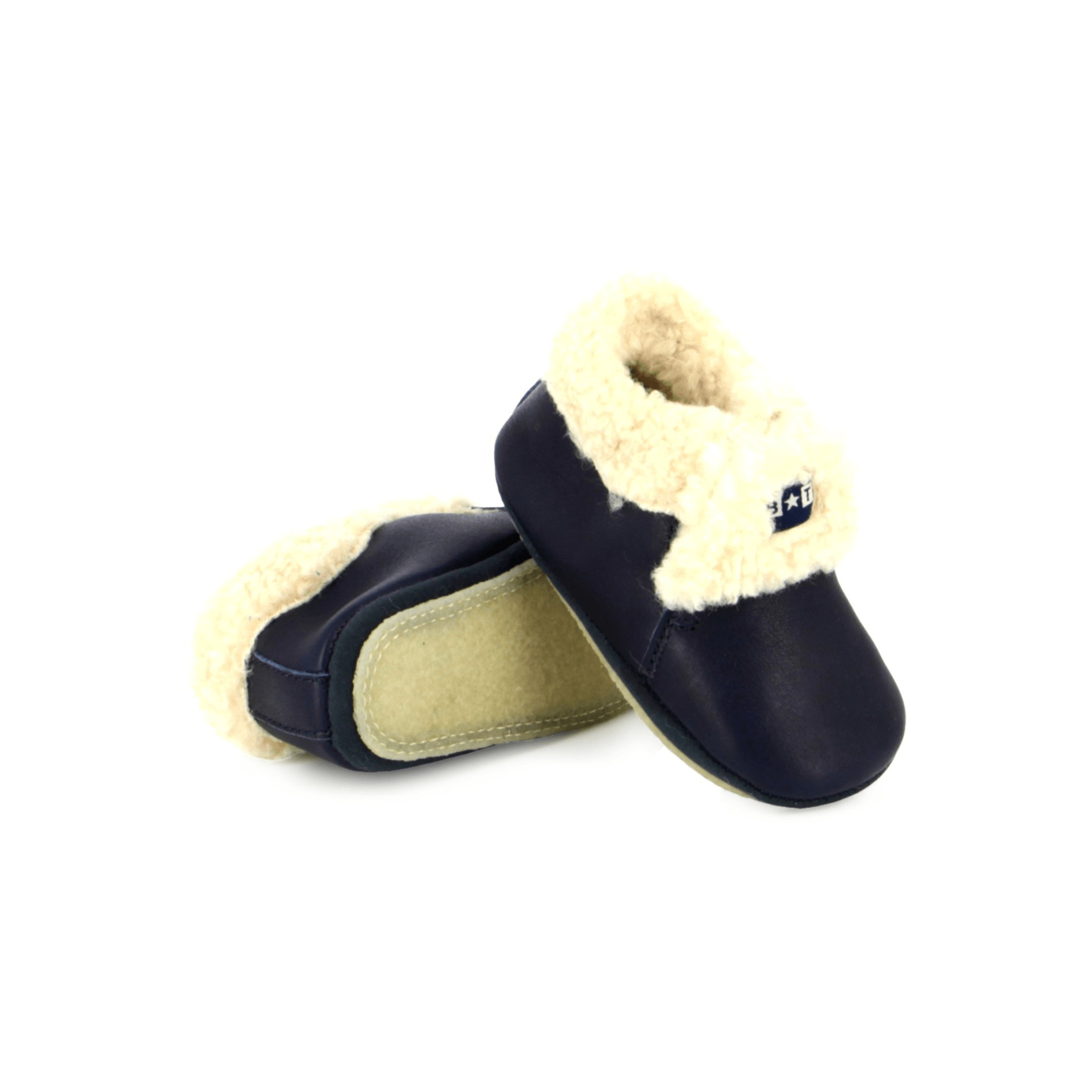 Chaussons Doudou Fur Dark Blue Bonton