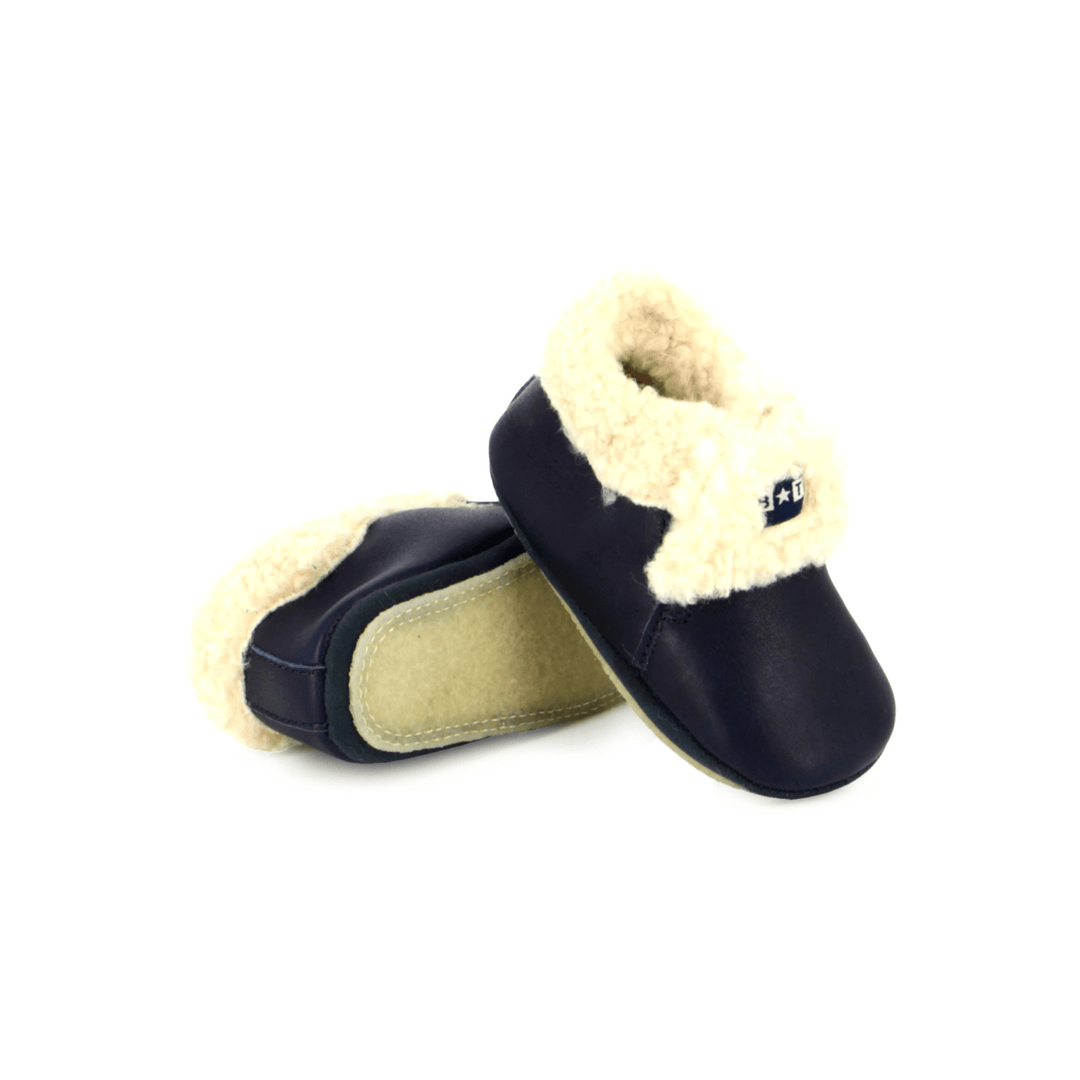 Chaussons Doudou Fur Dark Blue Bonton