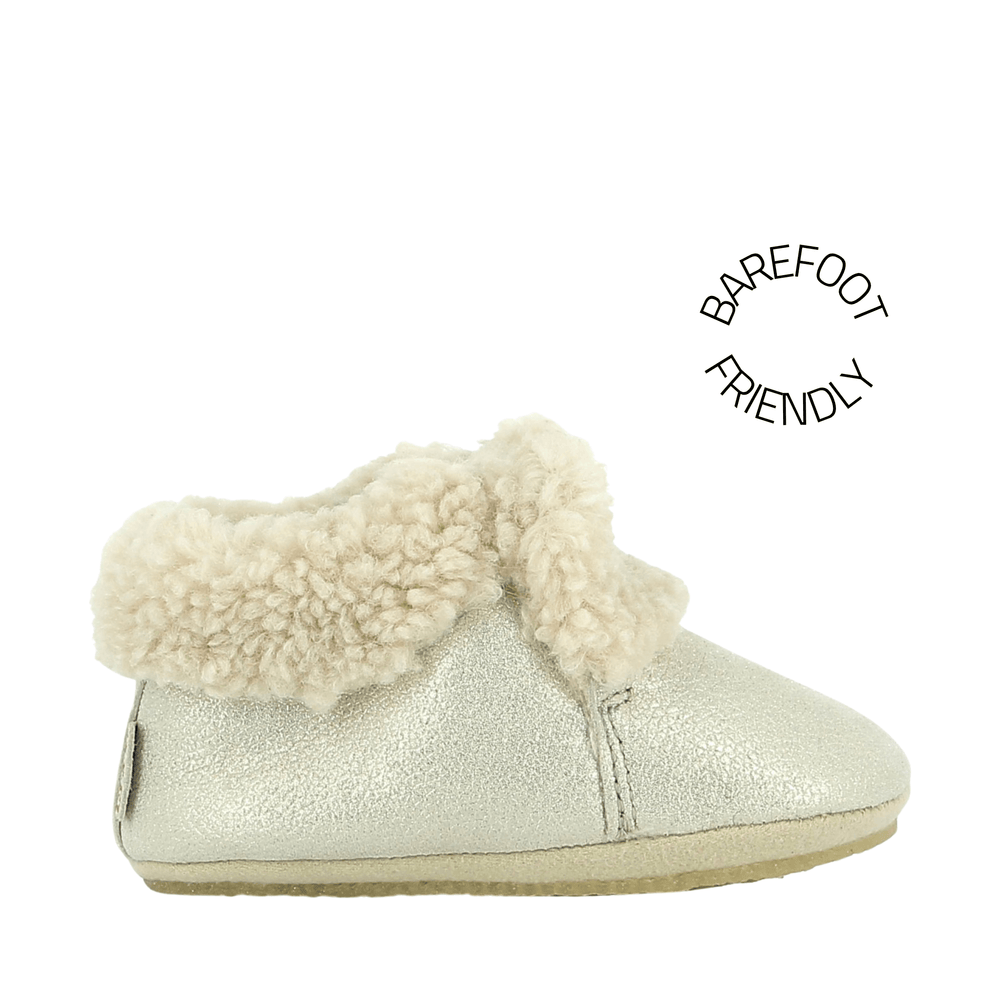 BONTON Chaussons Doudou Fur Sheep Nappa Bright Crystal ma petite pointure 