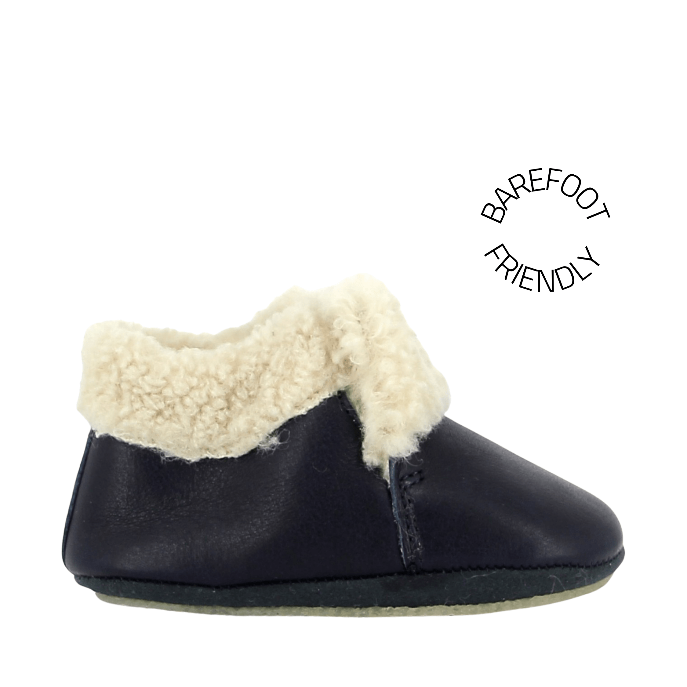 Chaussons Doudou Fur Sheep Nappa Dark Blue Bonton