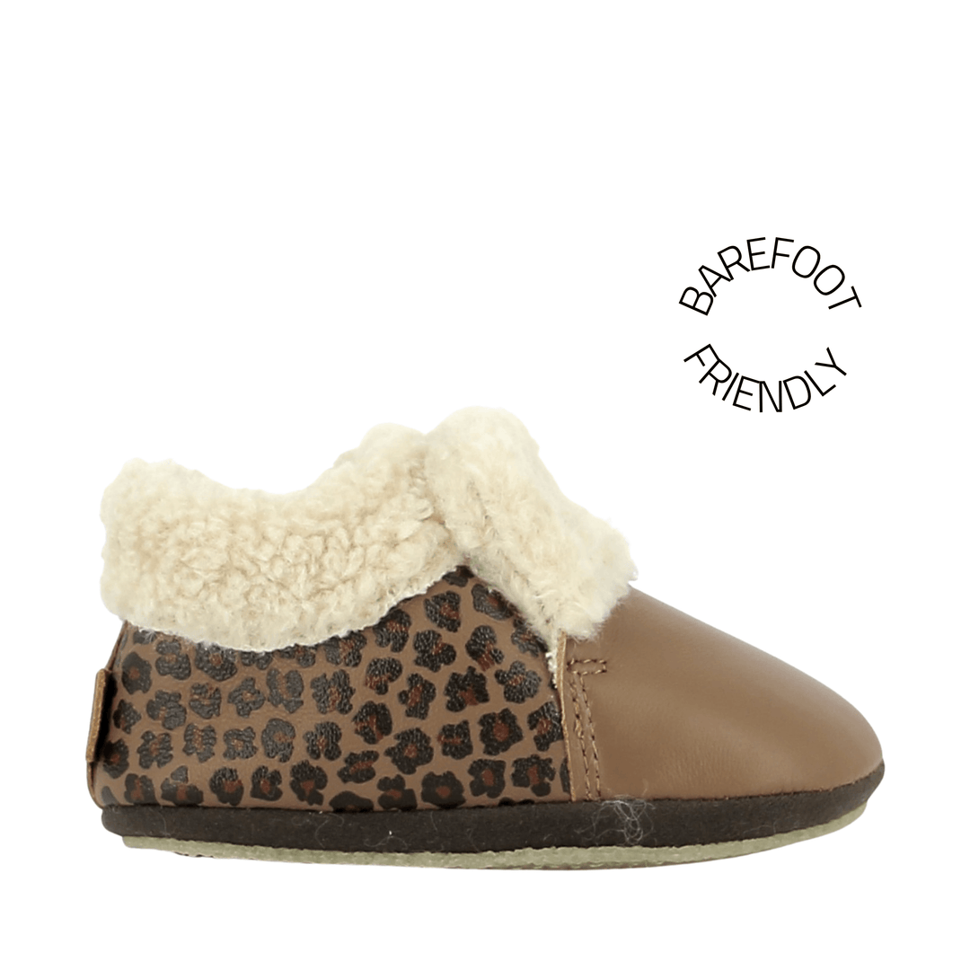 Chaussons Doudou Fur Sheep Nappa Leo Camel Bonton