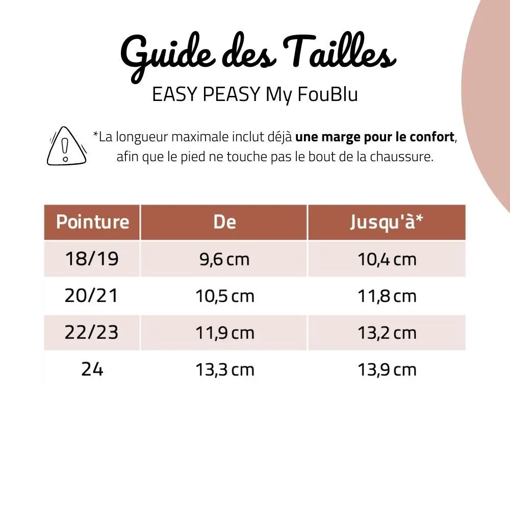 EASY PEASY Chaussons My Foublu Camel ma petite pointure 