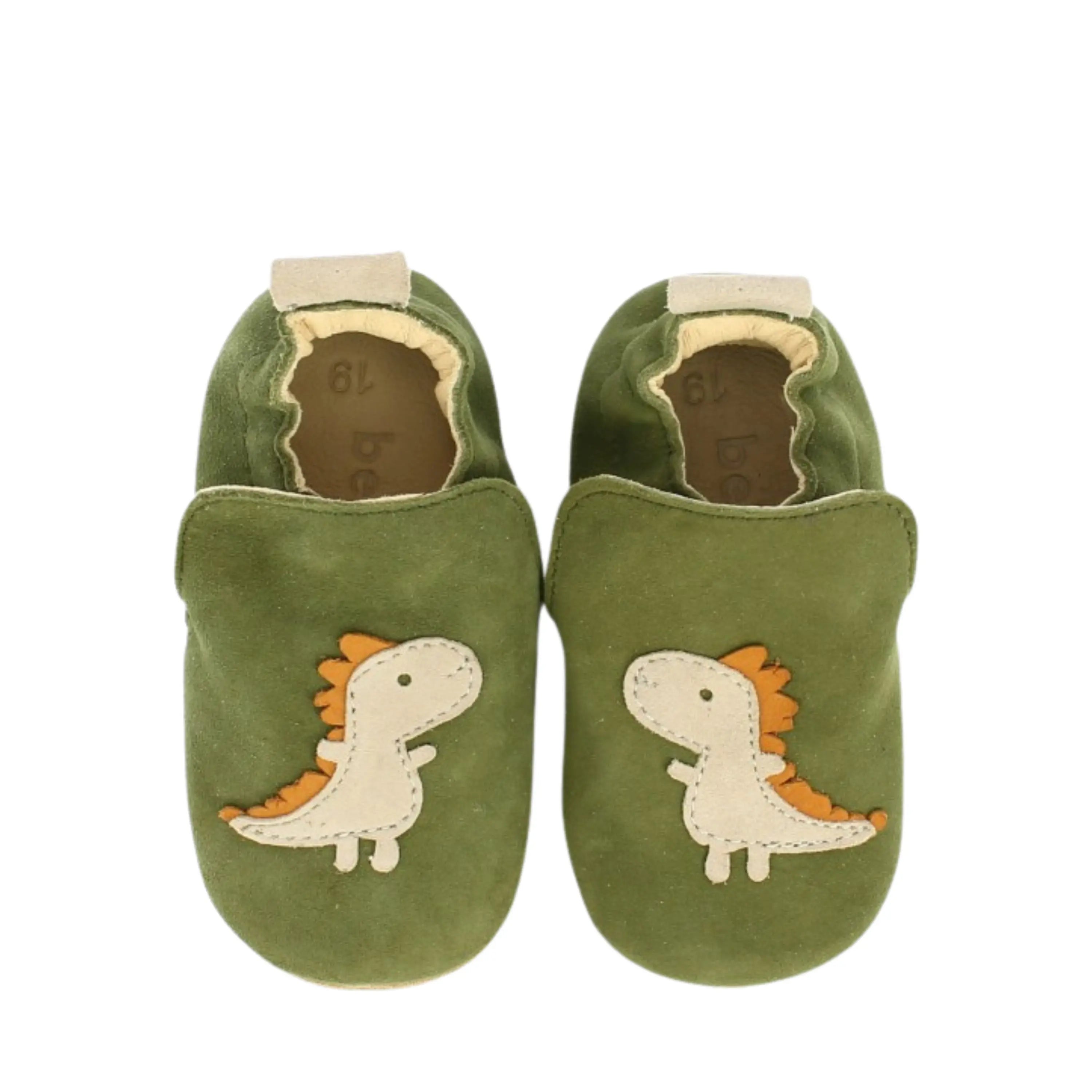 BELLAMY Chaussons Ledino Velours kaki foncé ma petite pointure 