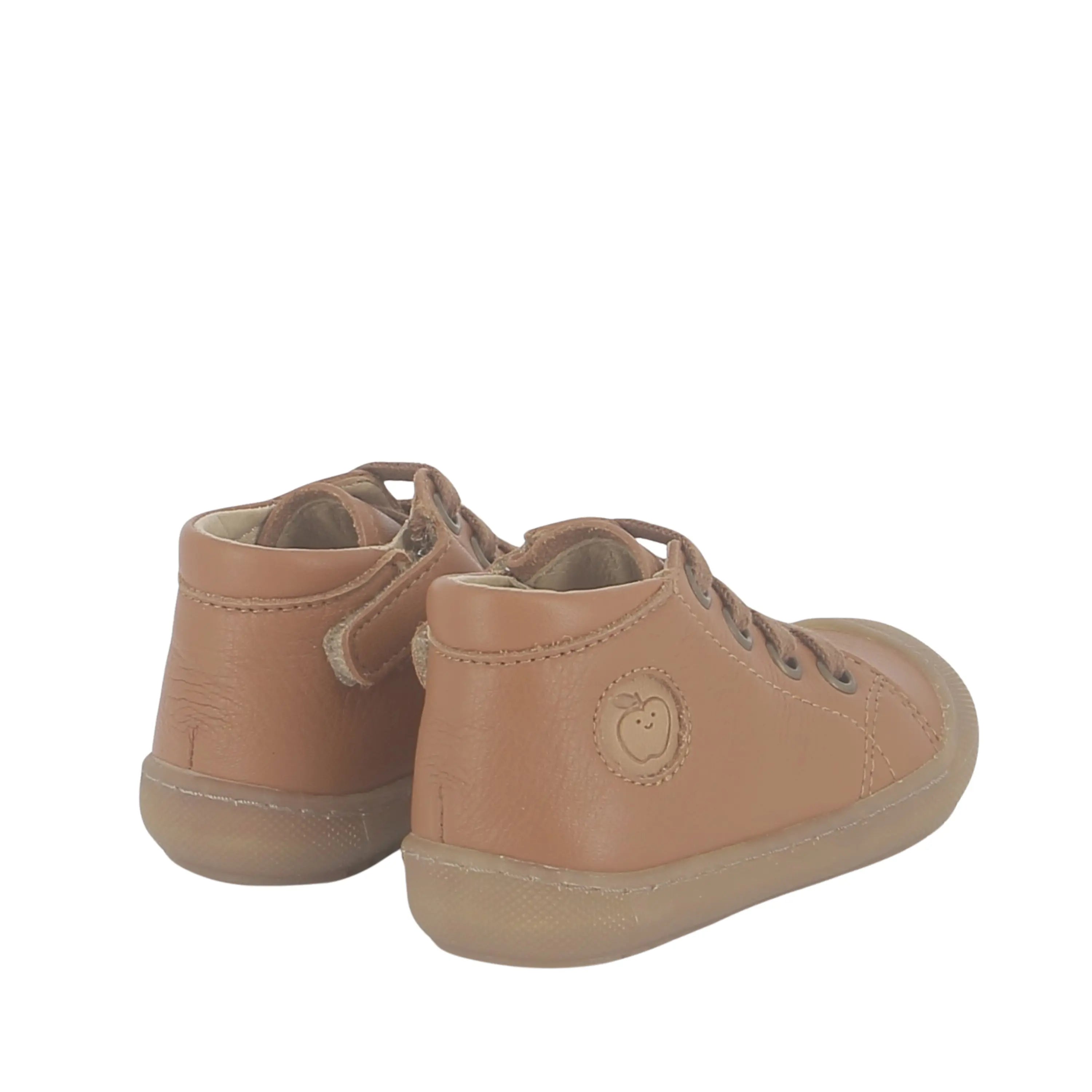 chaussures bébé schmilblick zip lace sauvage camel shoo pom