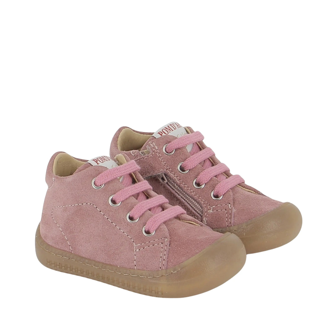 chaussures bébé yaka walk velours rosy pom d'api