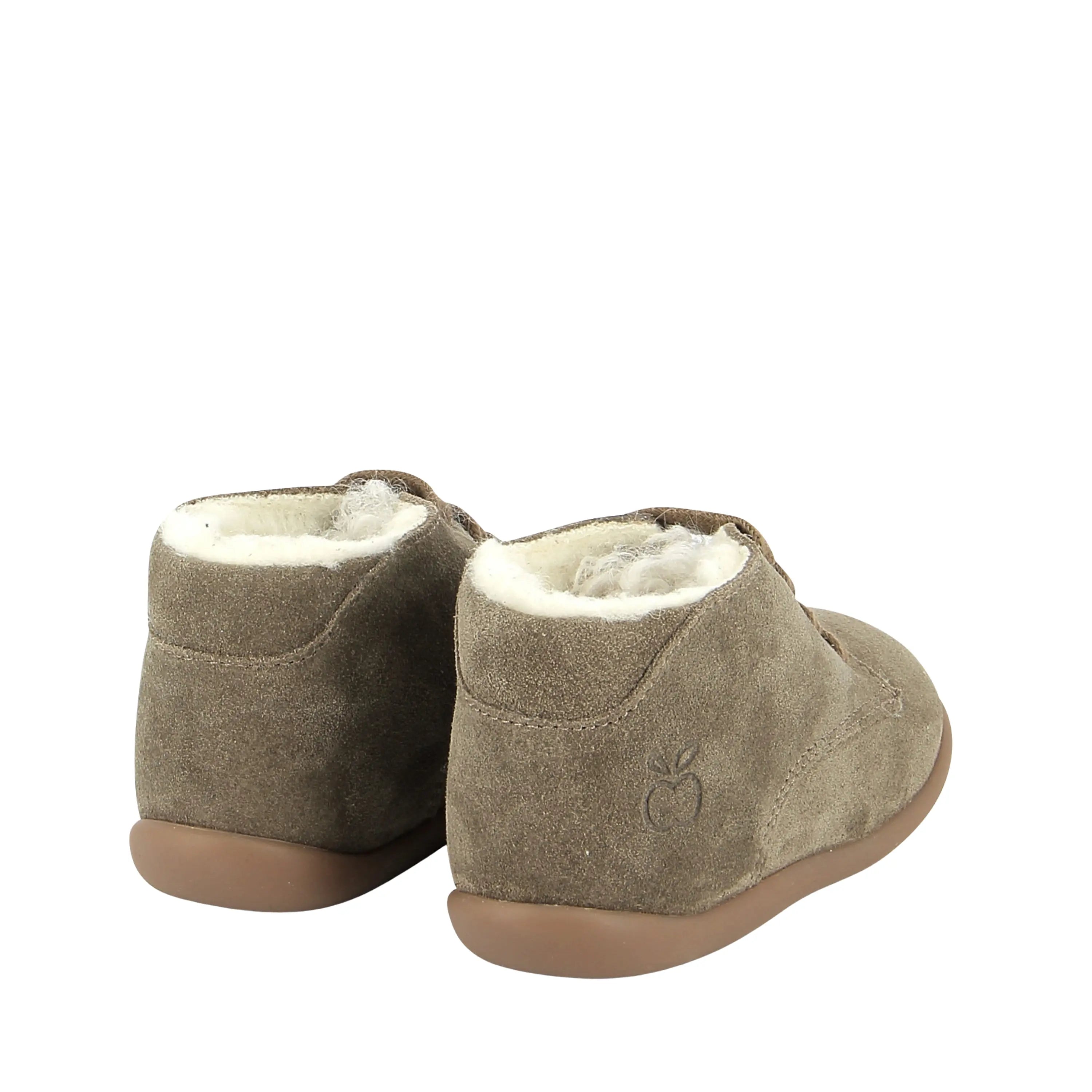 chaussures fourrées enfant stand up derby fur velours oily douglas pom d'api